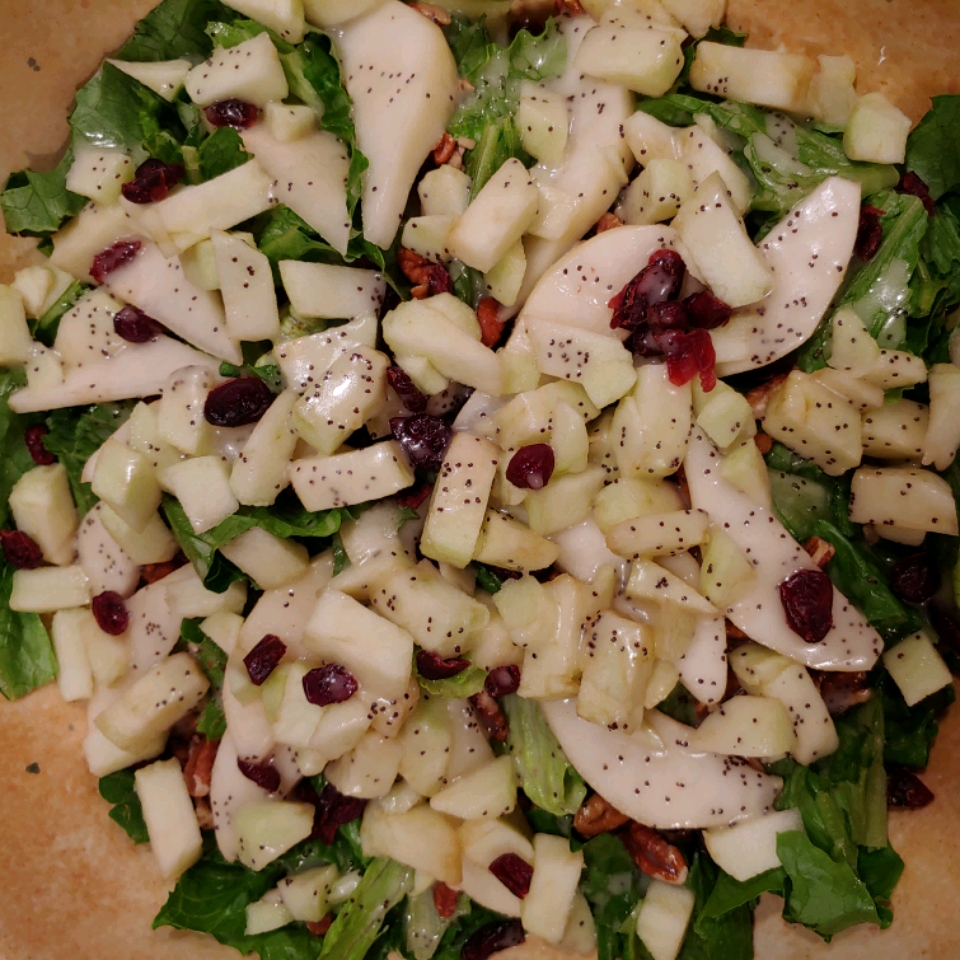 Winter Fruit Salad with Lemon Poppyseed Dressing 