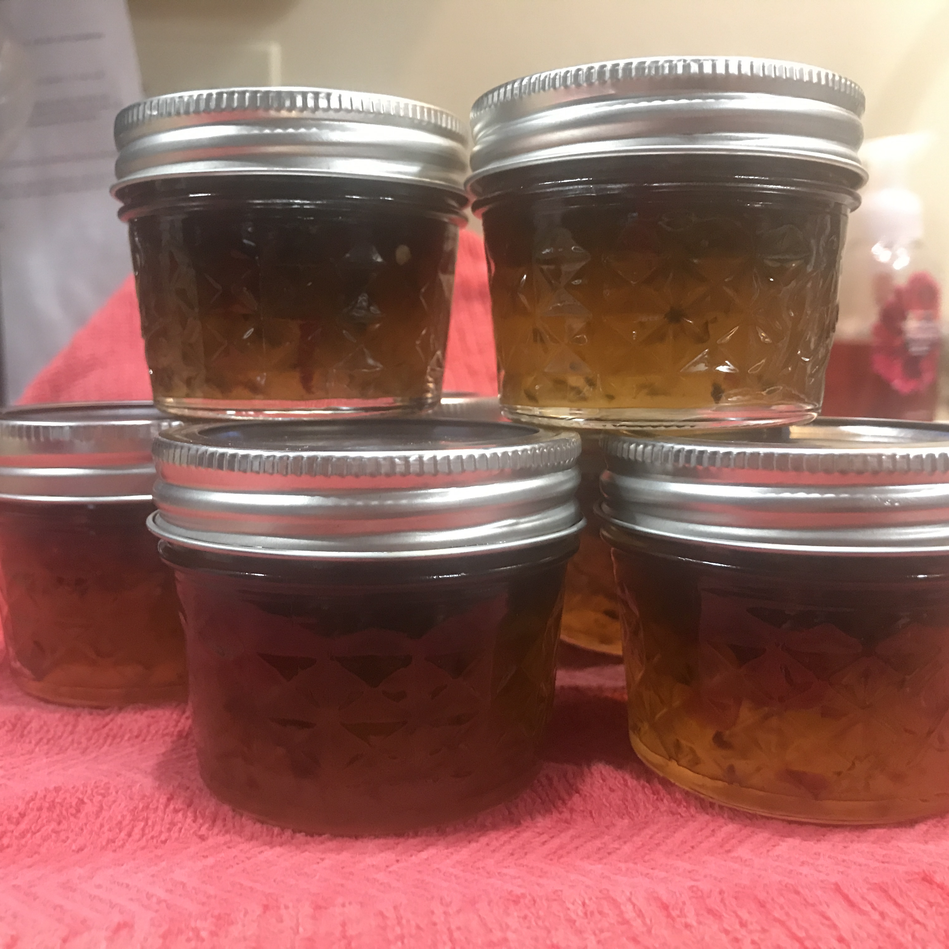 Red and Green Christmas Jalapeno Jelly 