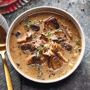 Slow-Cooker Mushroom Soup with Sherry Cooking Light