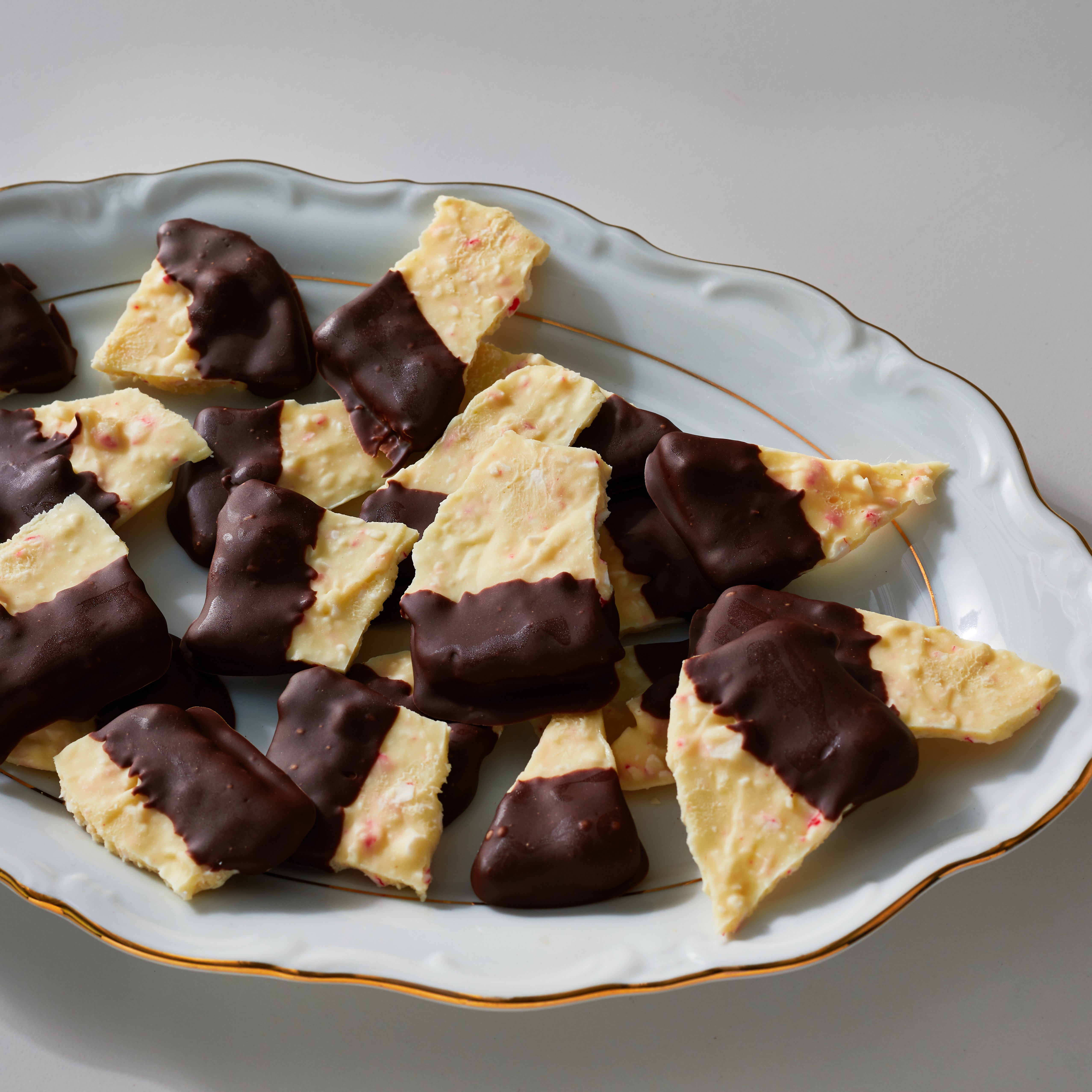 Chocolate-Dipped Peppermint Bark Trusted Brands
