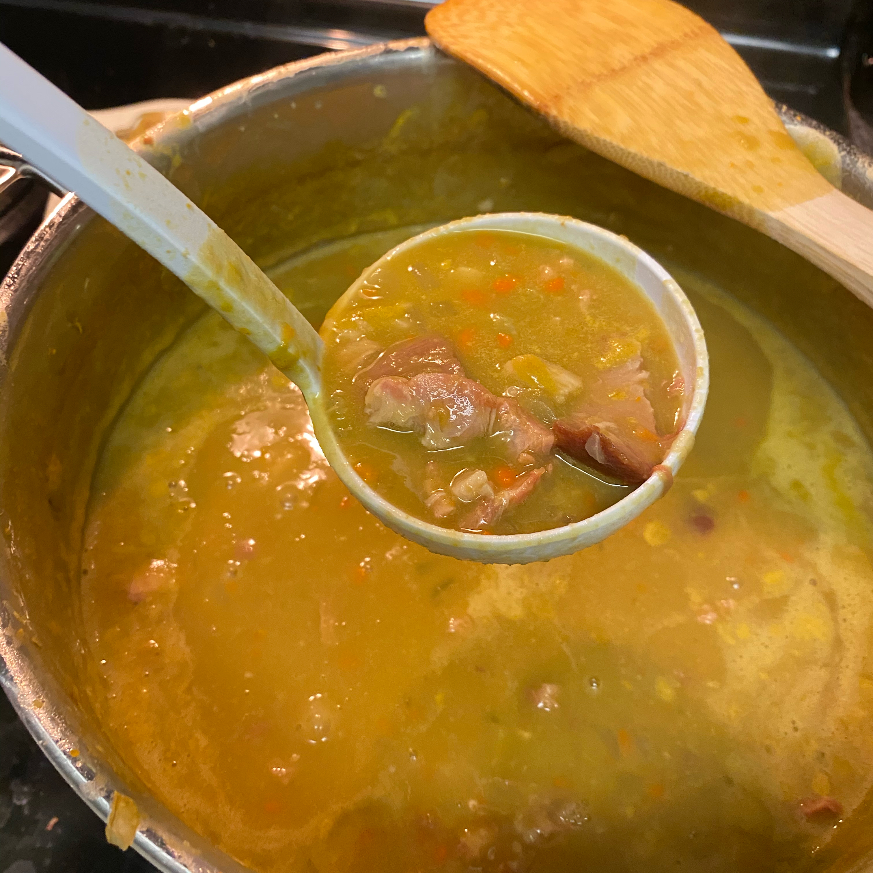 Ham Bone and Green Split Pea Soup 