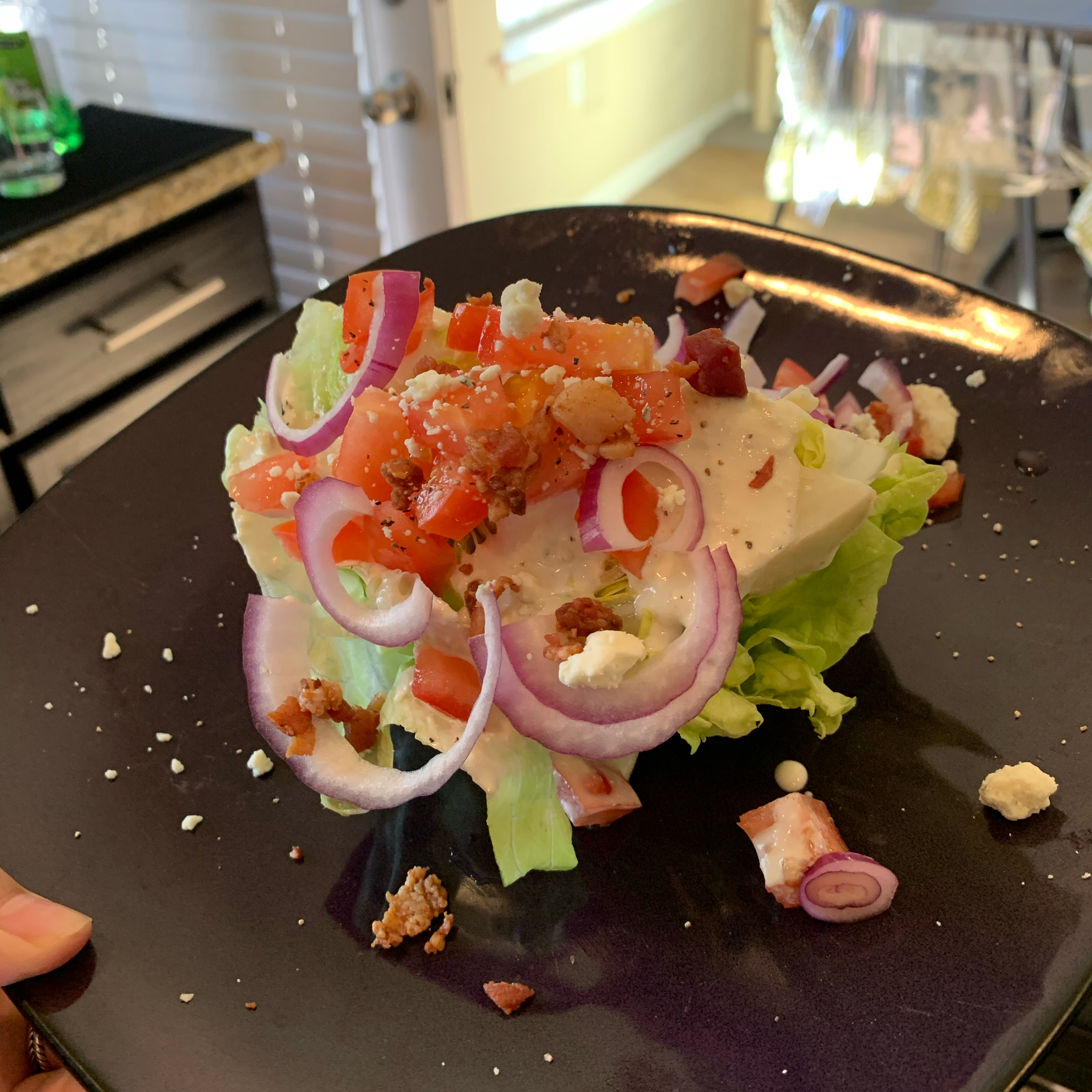 Wedge Salad with Elegant Blue Cheese Dressing 