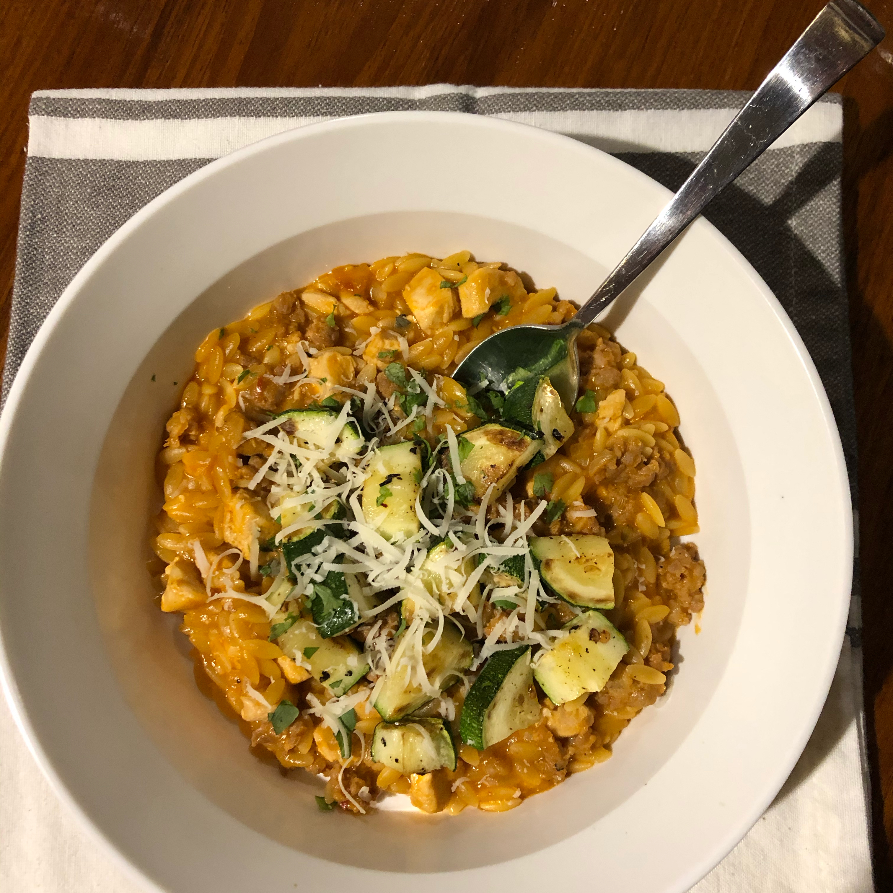 One-Pot Chicken and Sausage Orzo 