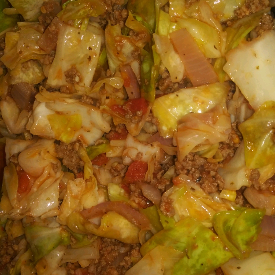 Ground Beef and Chopped Cabbage 