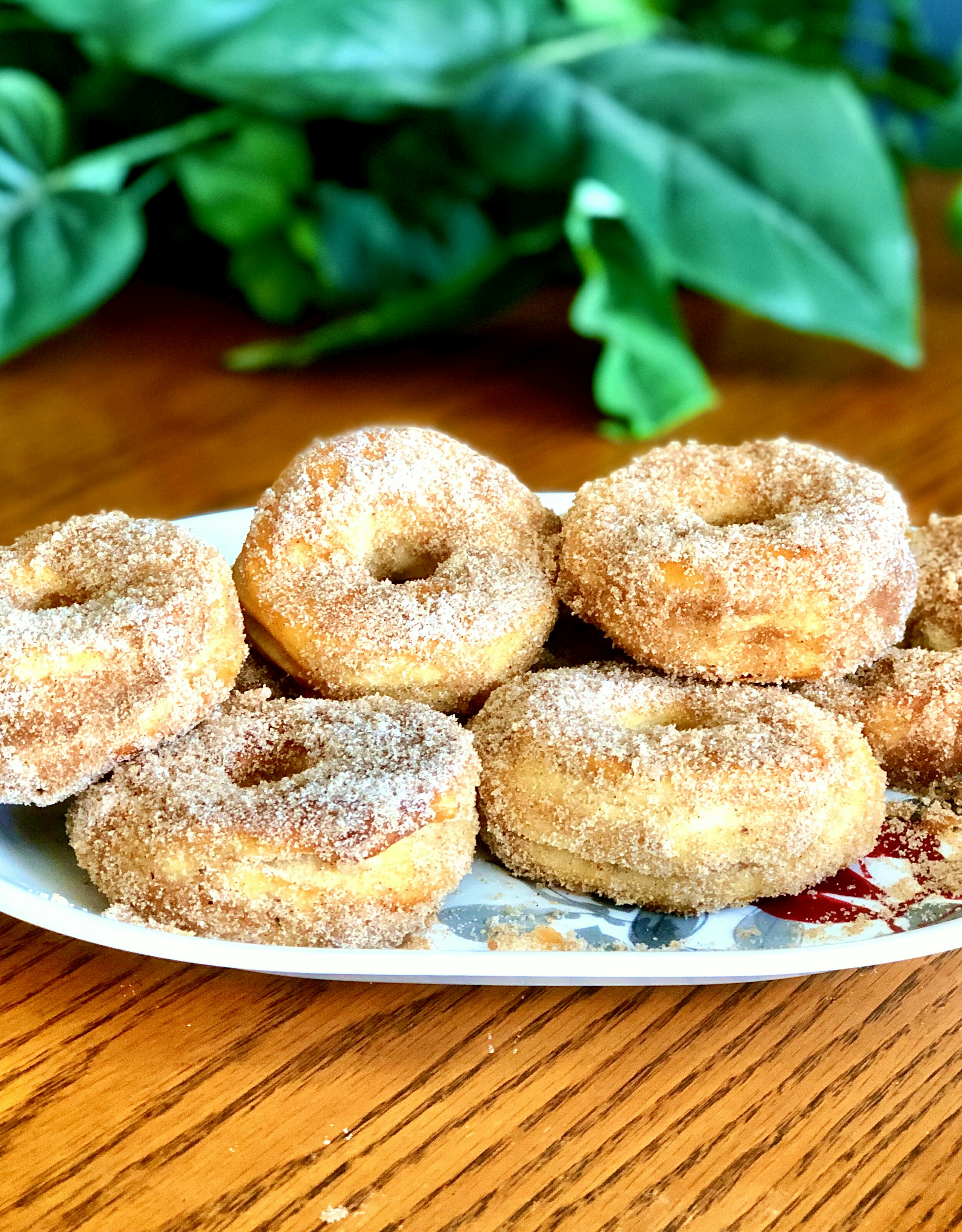 Air Fryer Cinnamon-Sugar Doughnuts