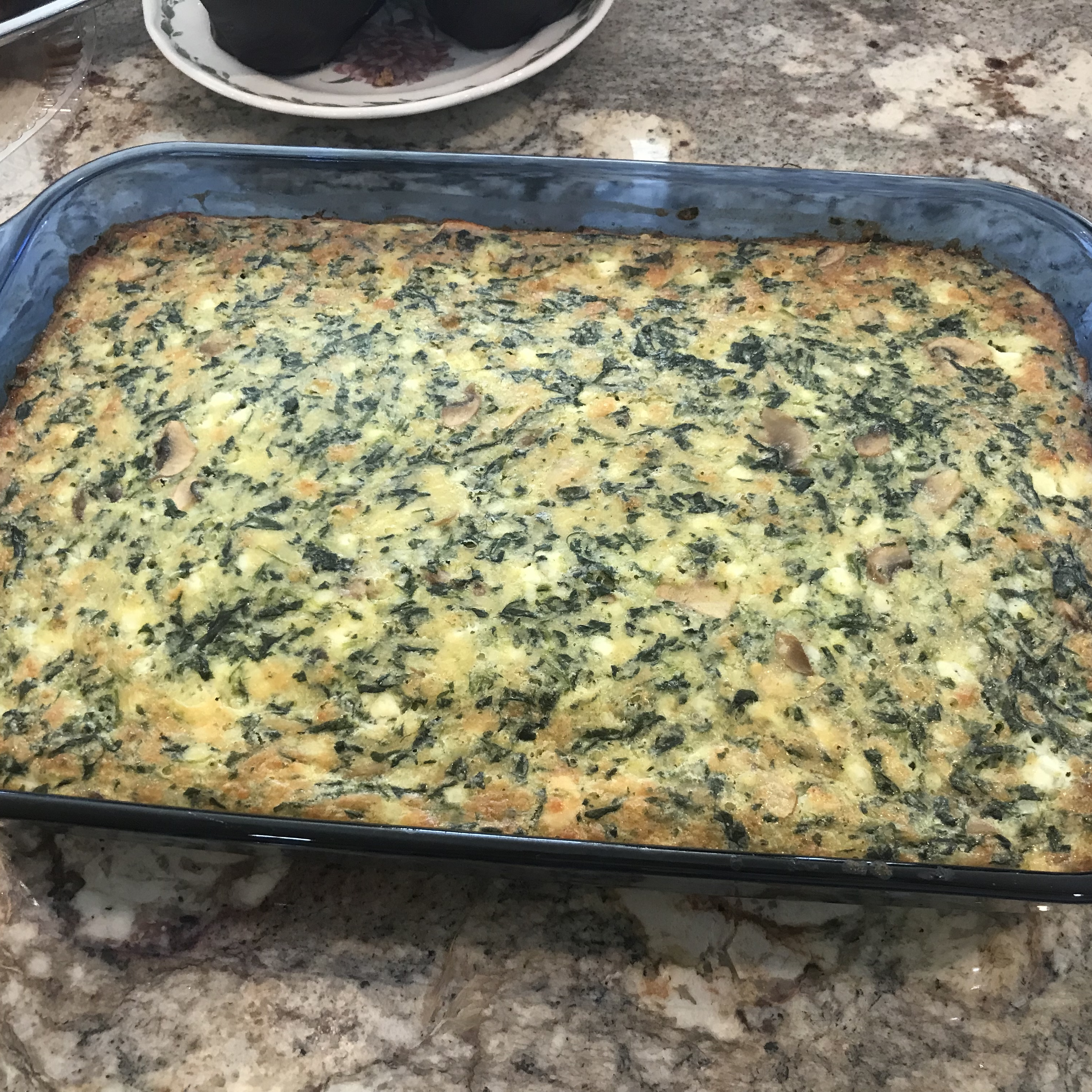 Spinach and Mushroom Egg Casserole Maddie Louis