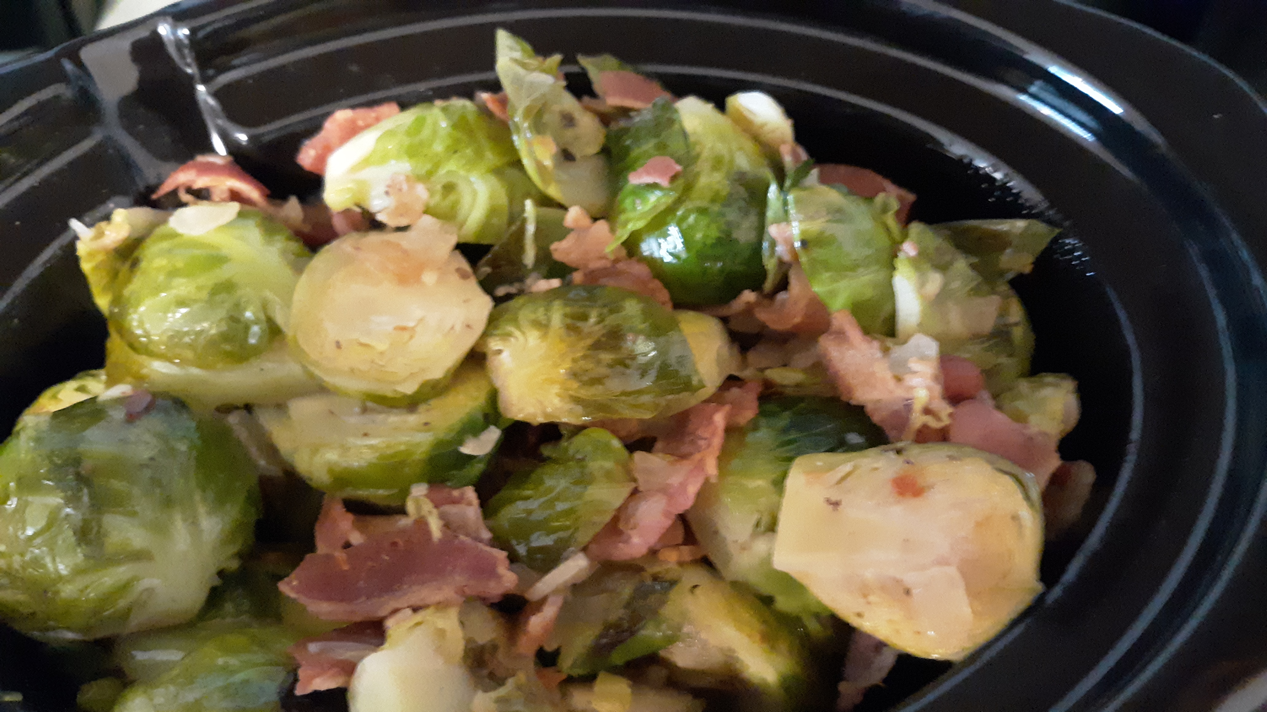 Braised Brussels Sprouts with Bacon 
