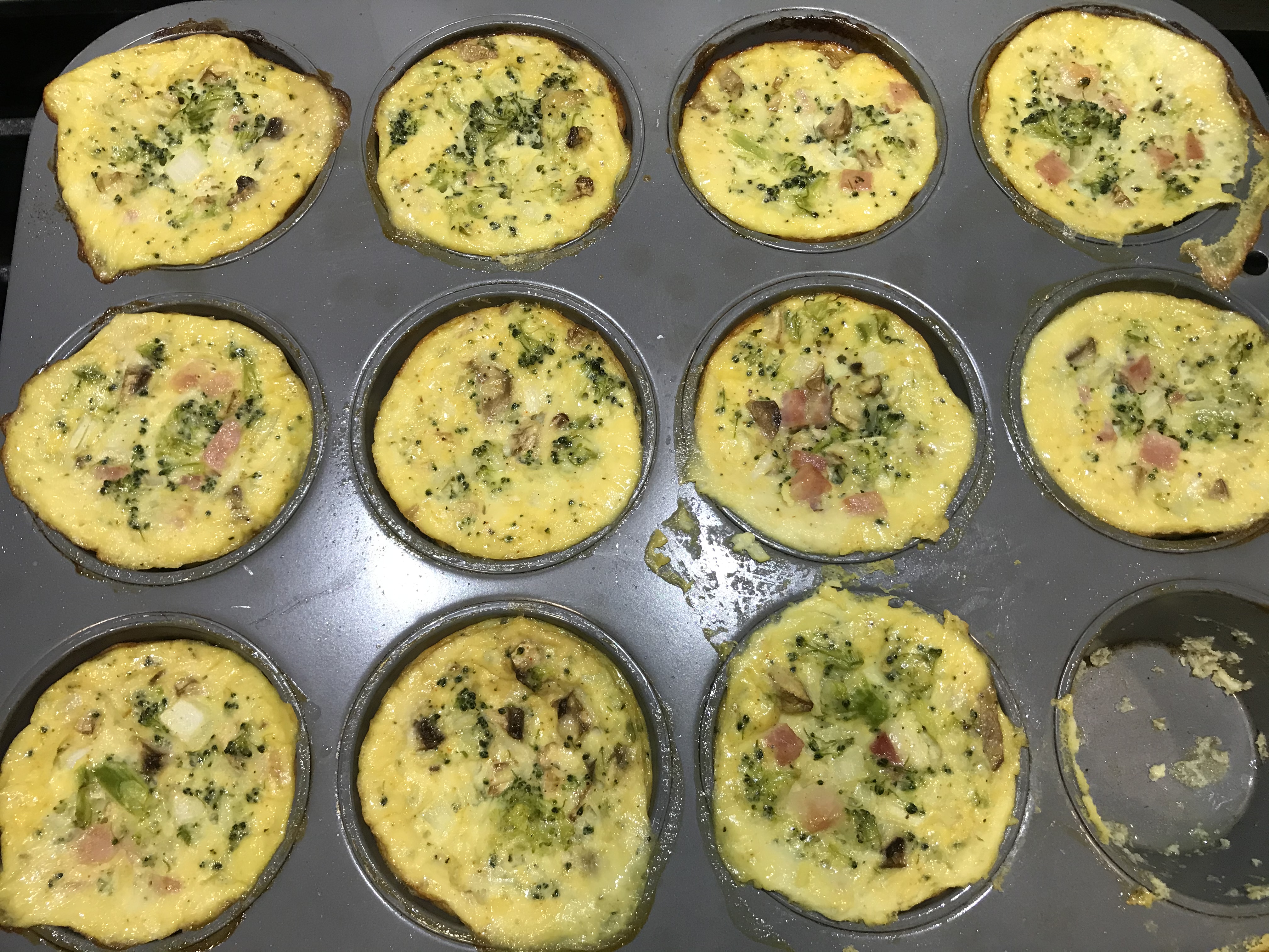 Crustless Cottage Cheese Mini Quiches 