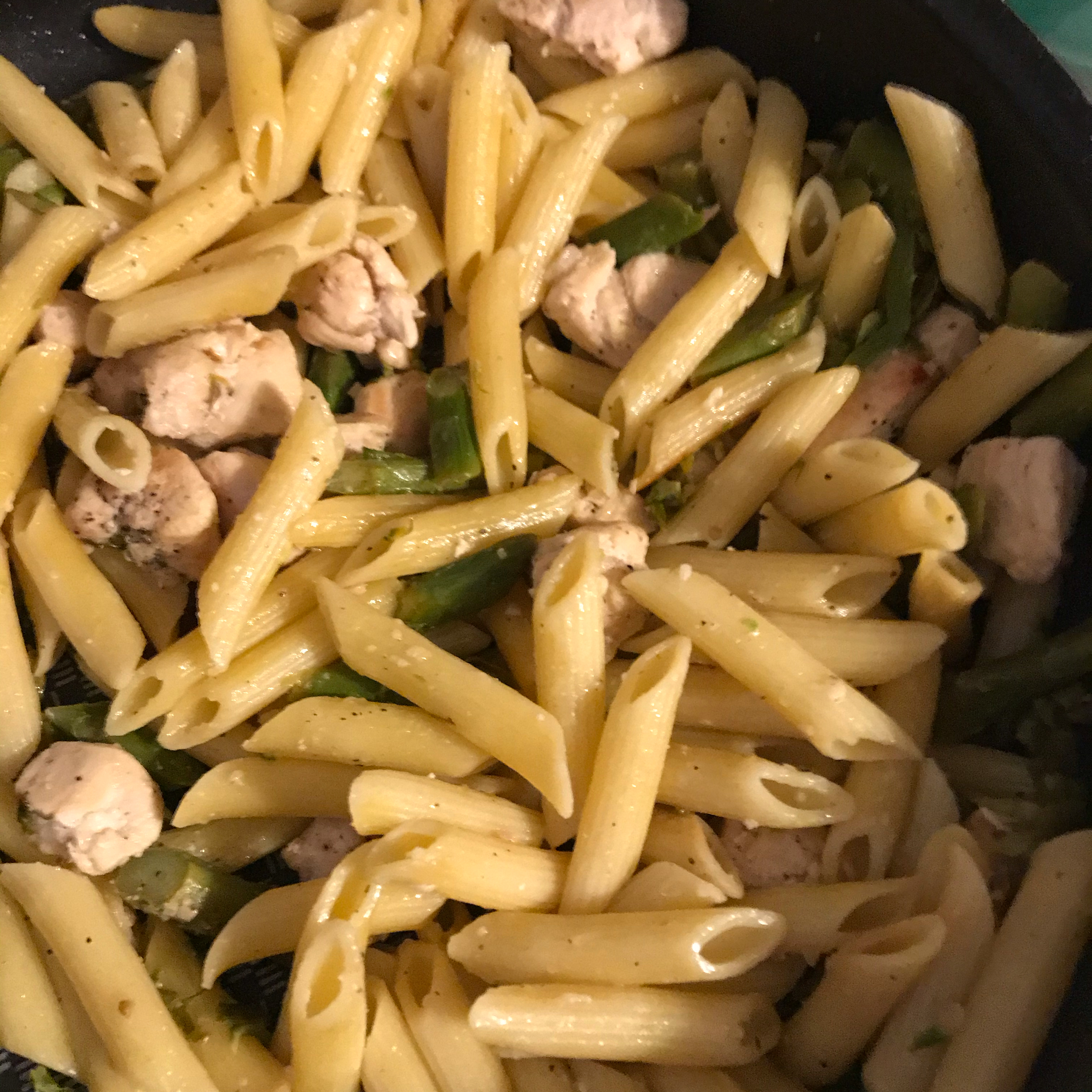 Penne with Chicken and Asparagus 