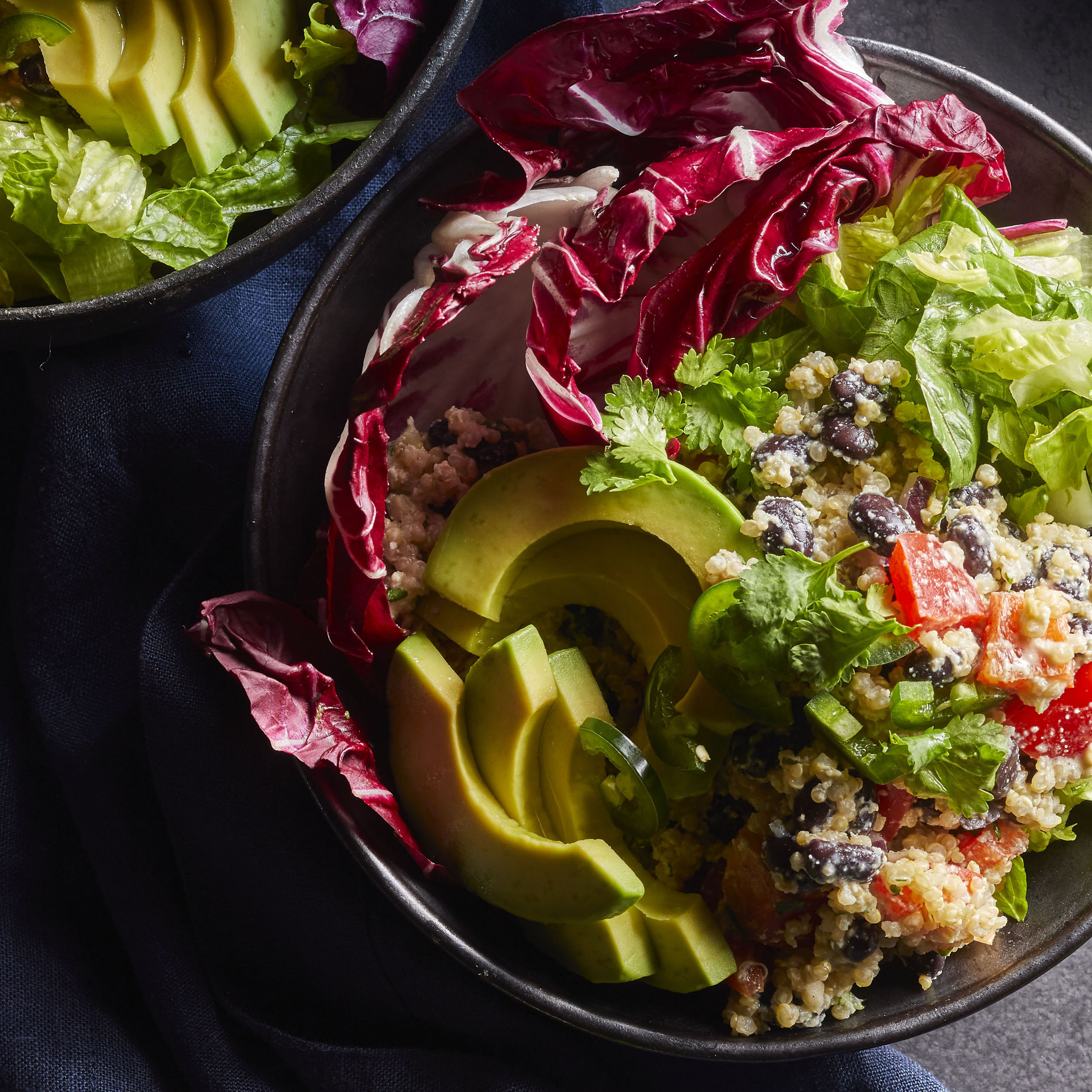 Vegan Mexican Quinoa Bowl with Green Chile Cilantro Sauce Allrecipes Magazine