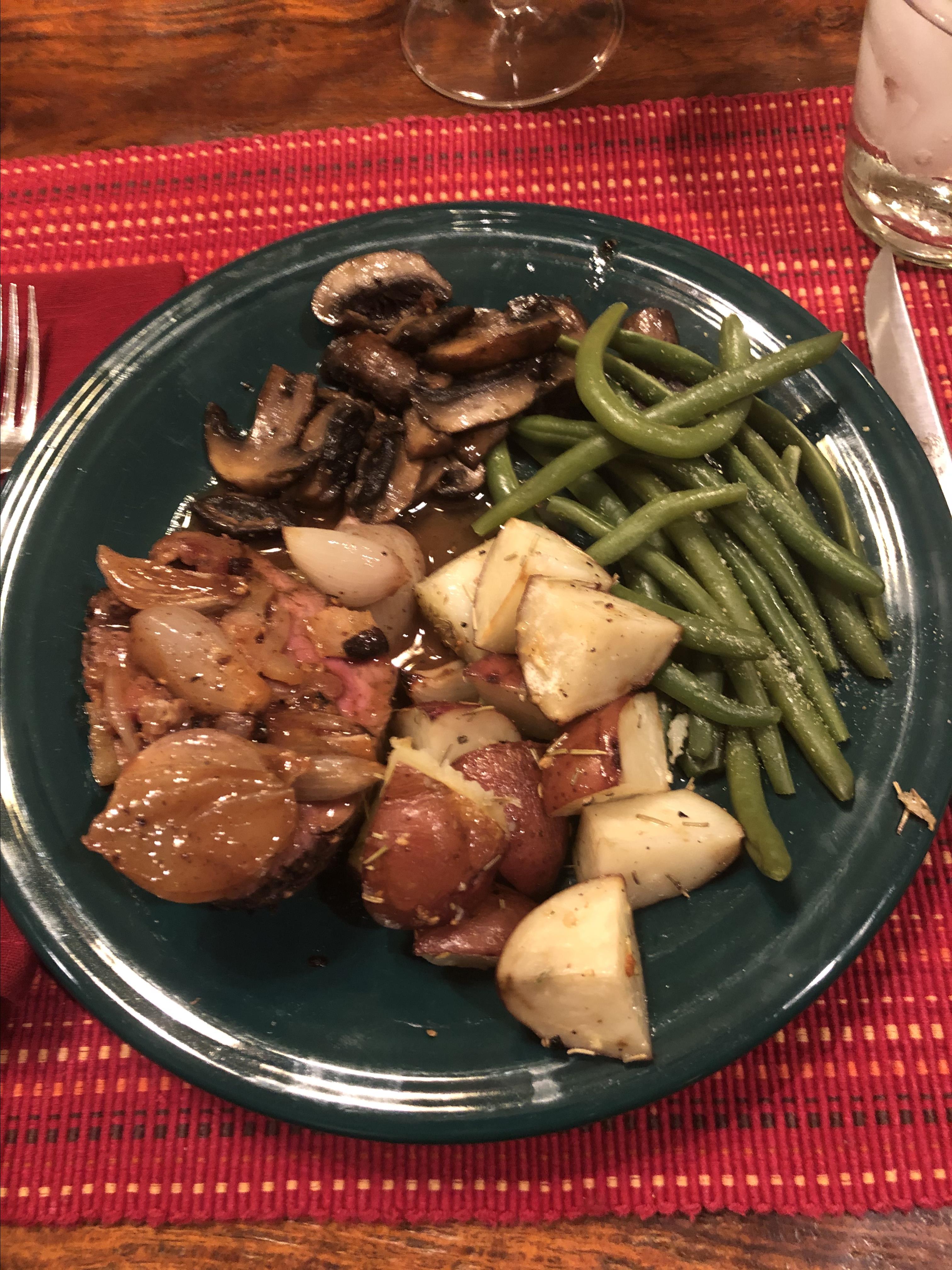 Beef Tenderloin With Roasted Shallots 