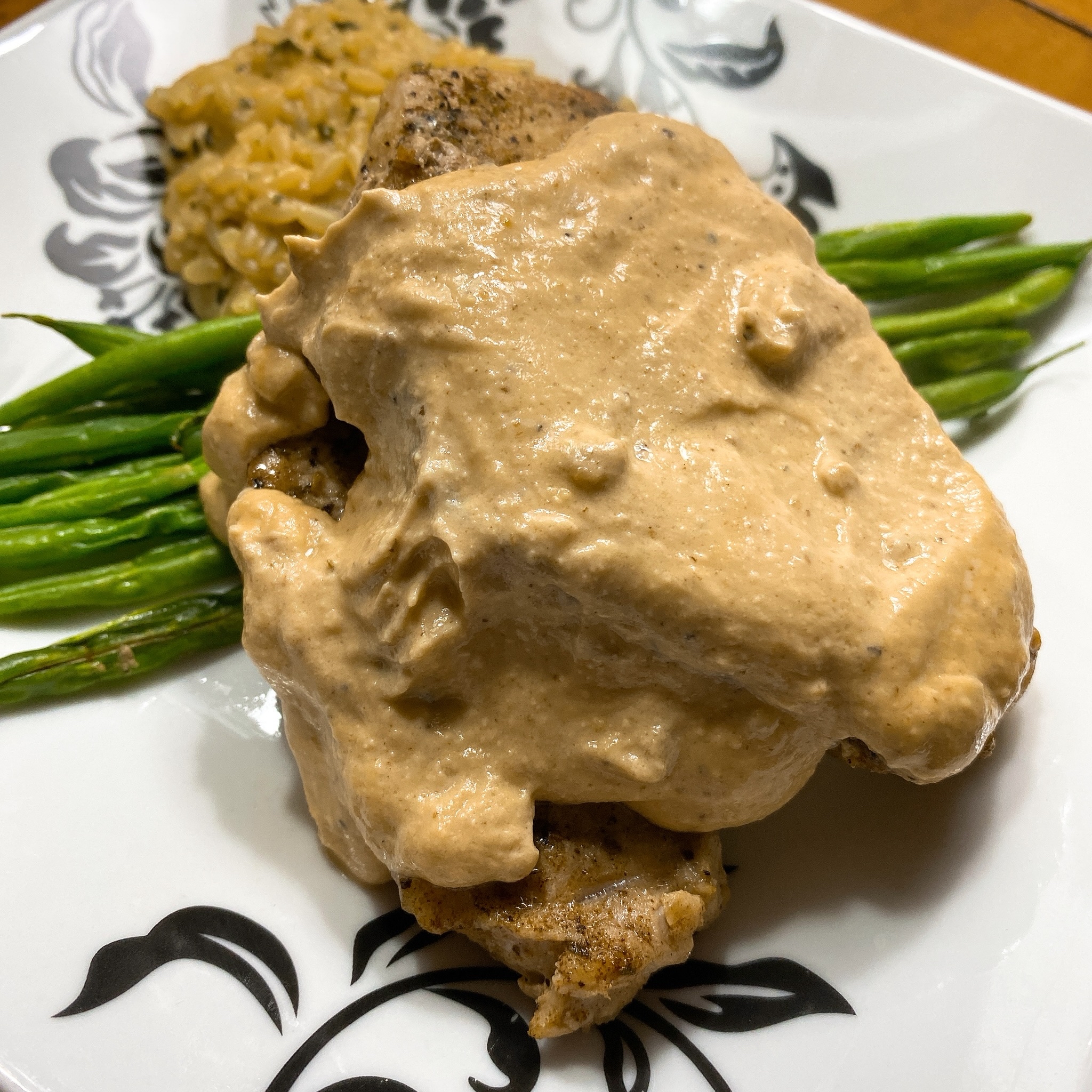 Instant Pot&reg; Smothered Pork Chops thedailygourmet