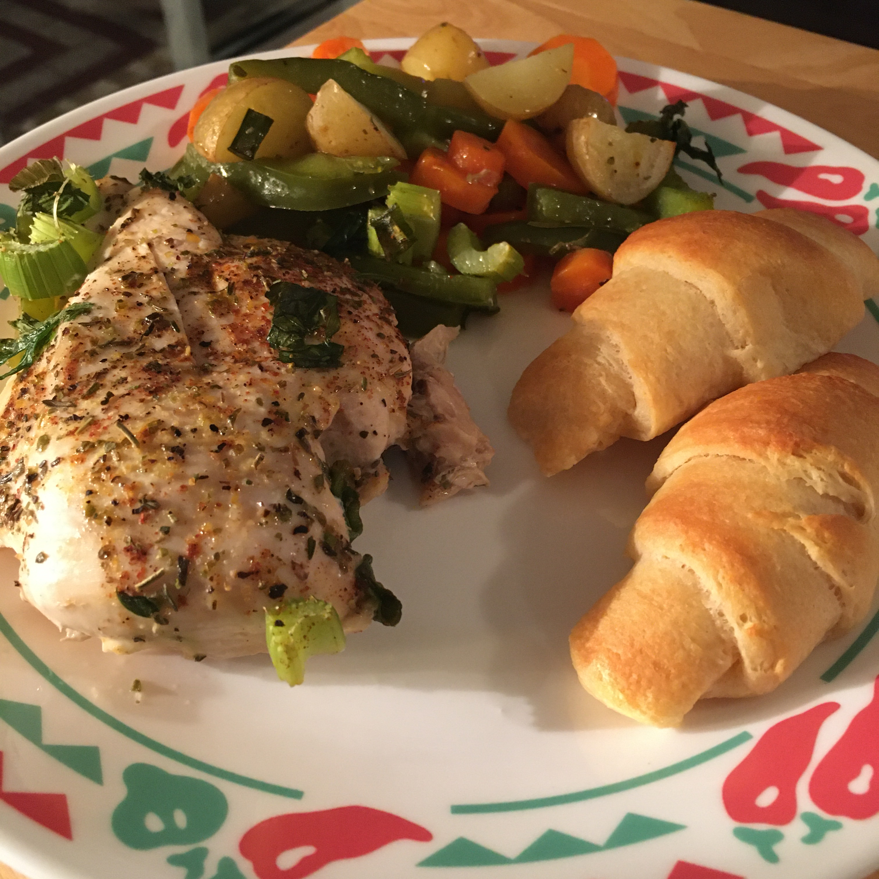 Baked Chicken Breasts and Vegetables 