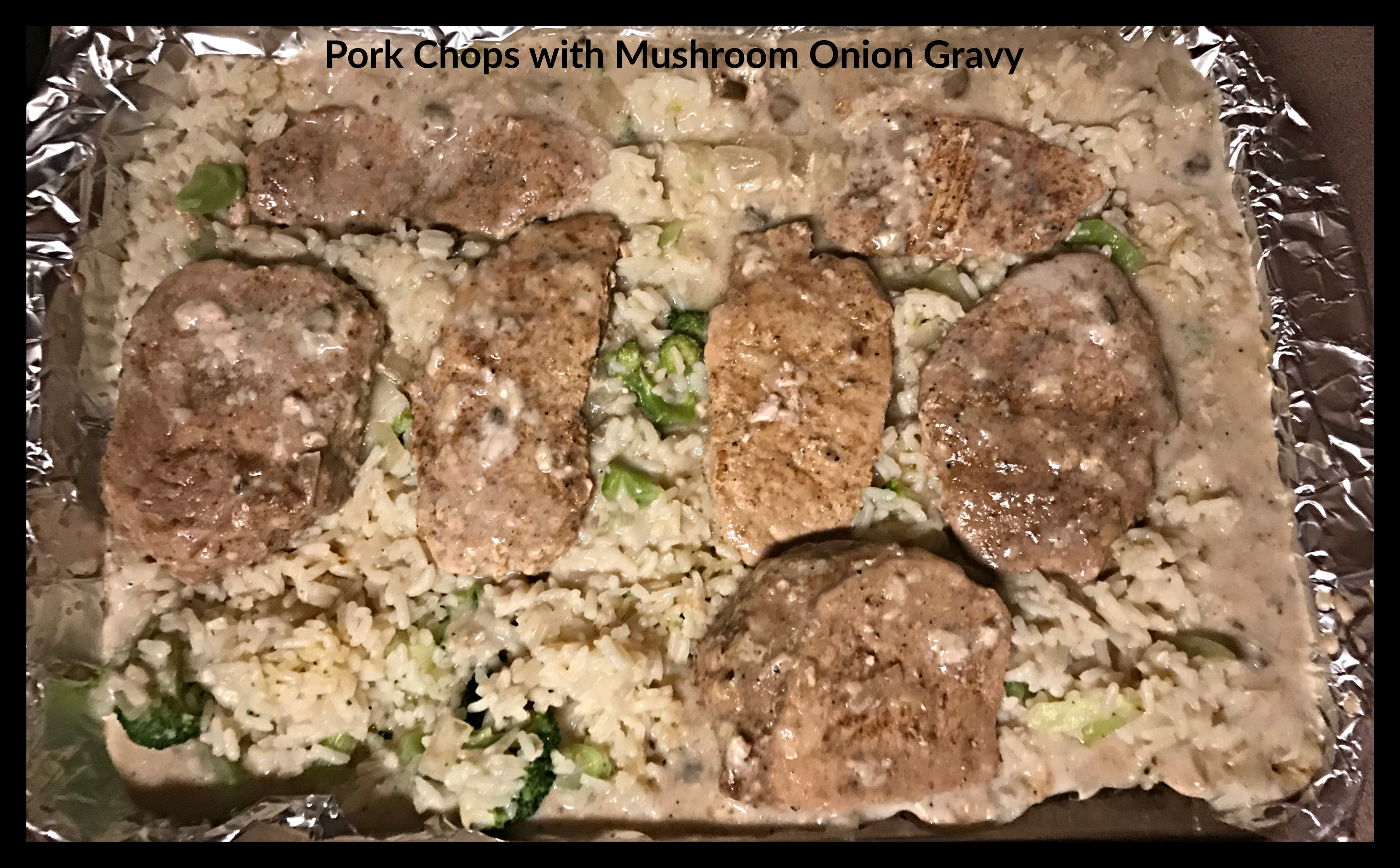 Pork Chops with Mushroom Onion Gravy Brian