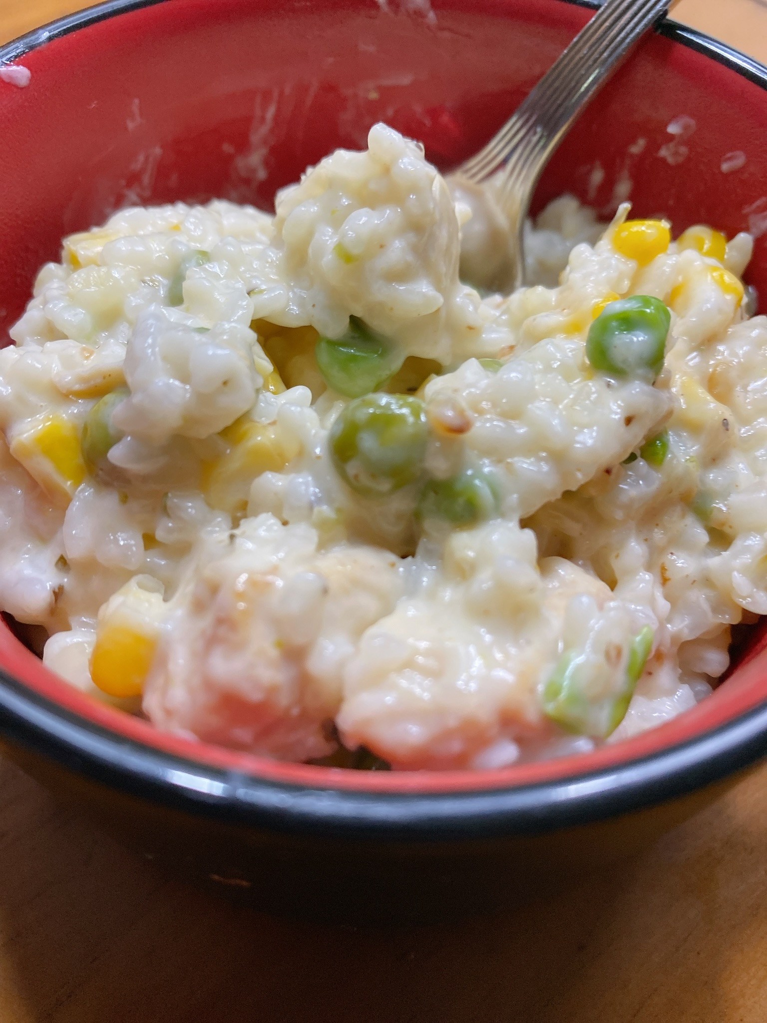 Instant Pot&reg; Chicken Pot Pie Risotto thedailygourmet