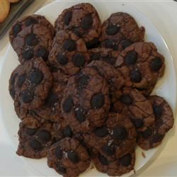 Chocolate Truffle Cookies with Sea Salt 