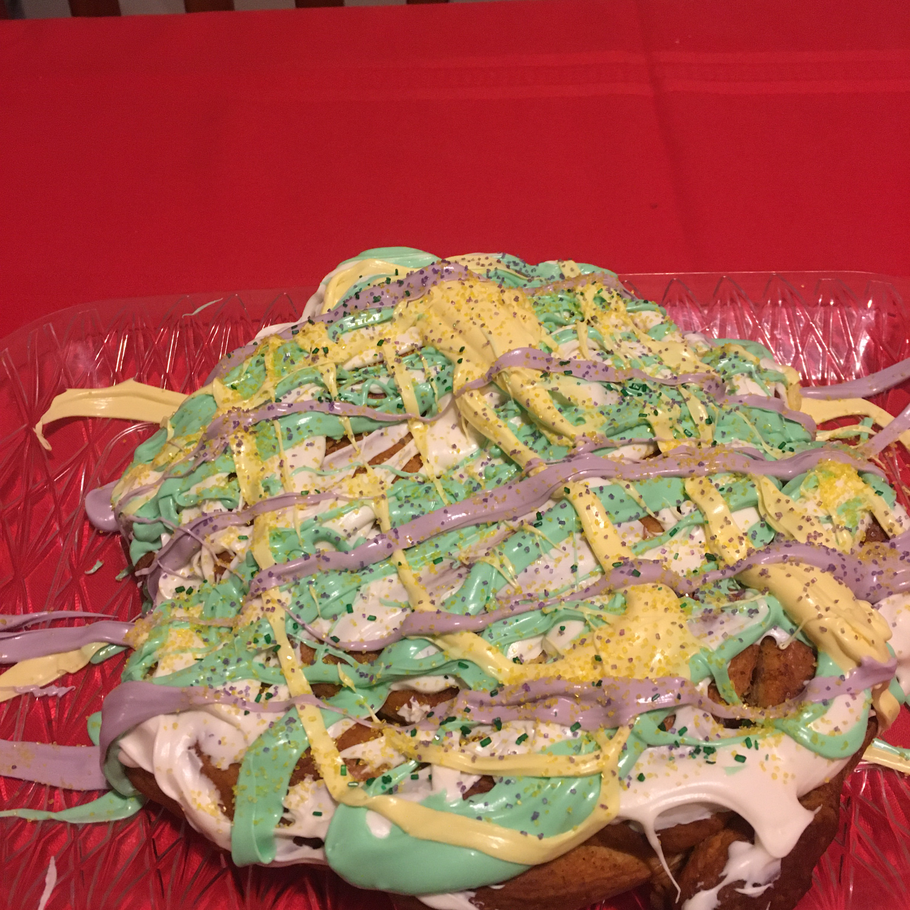 Super Easy Mardi Gras King Cake ptrout