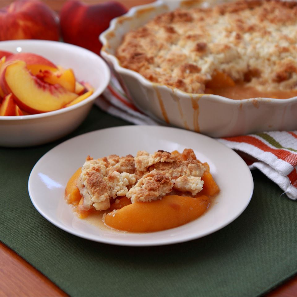 Easy Peach Cobbler with Cake Mix