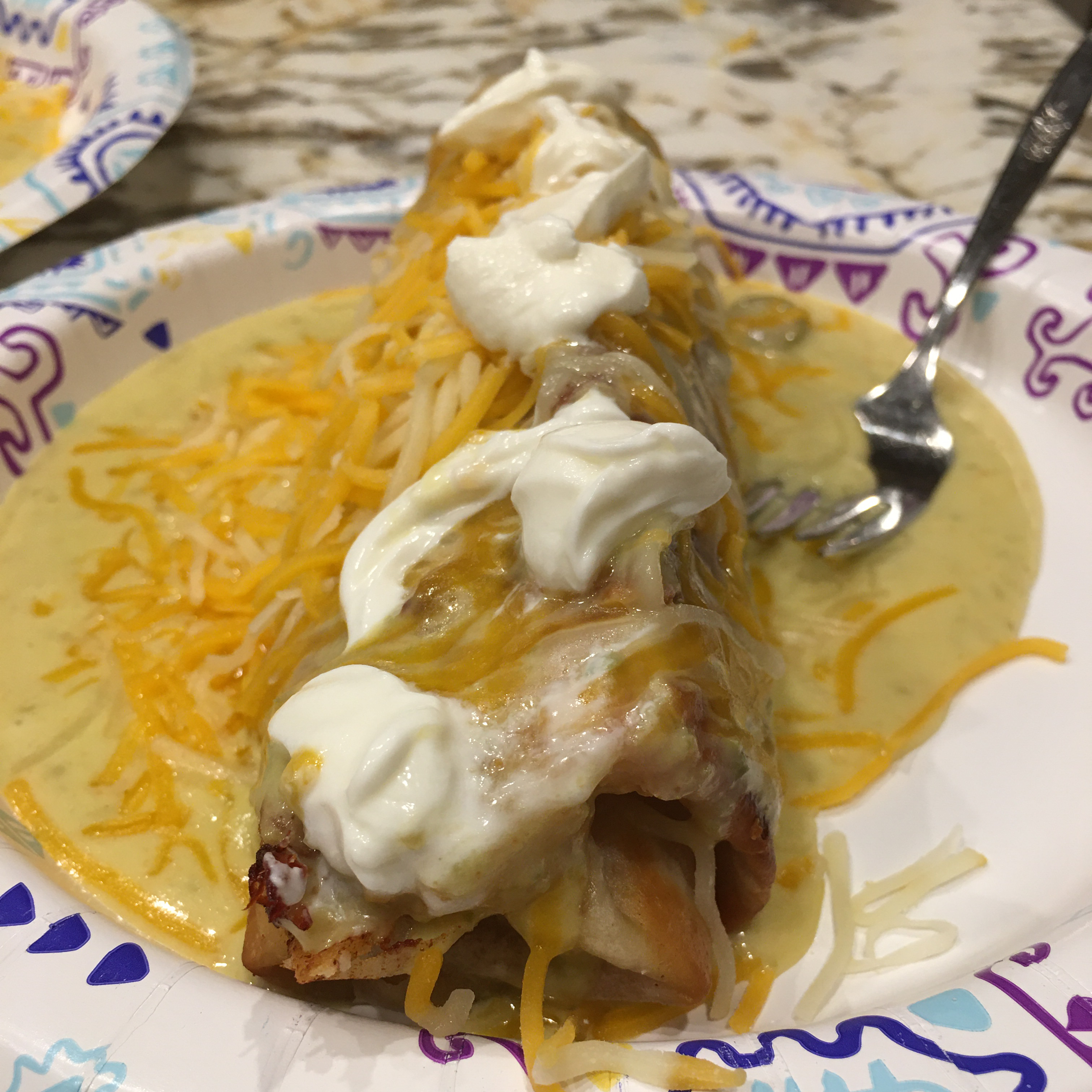 Chicken Chimichangas with Green Sauce 