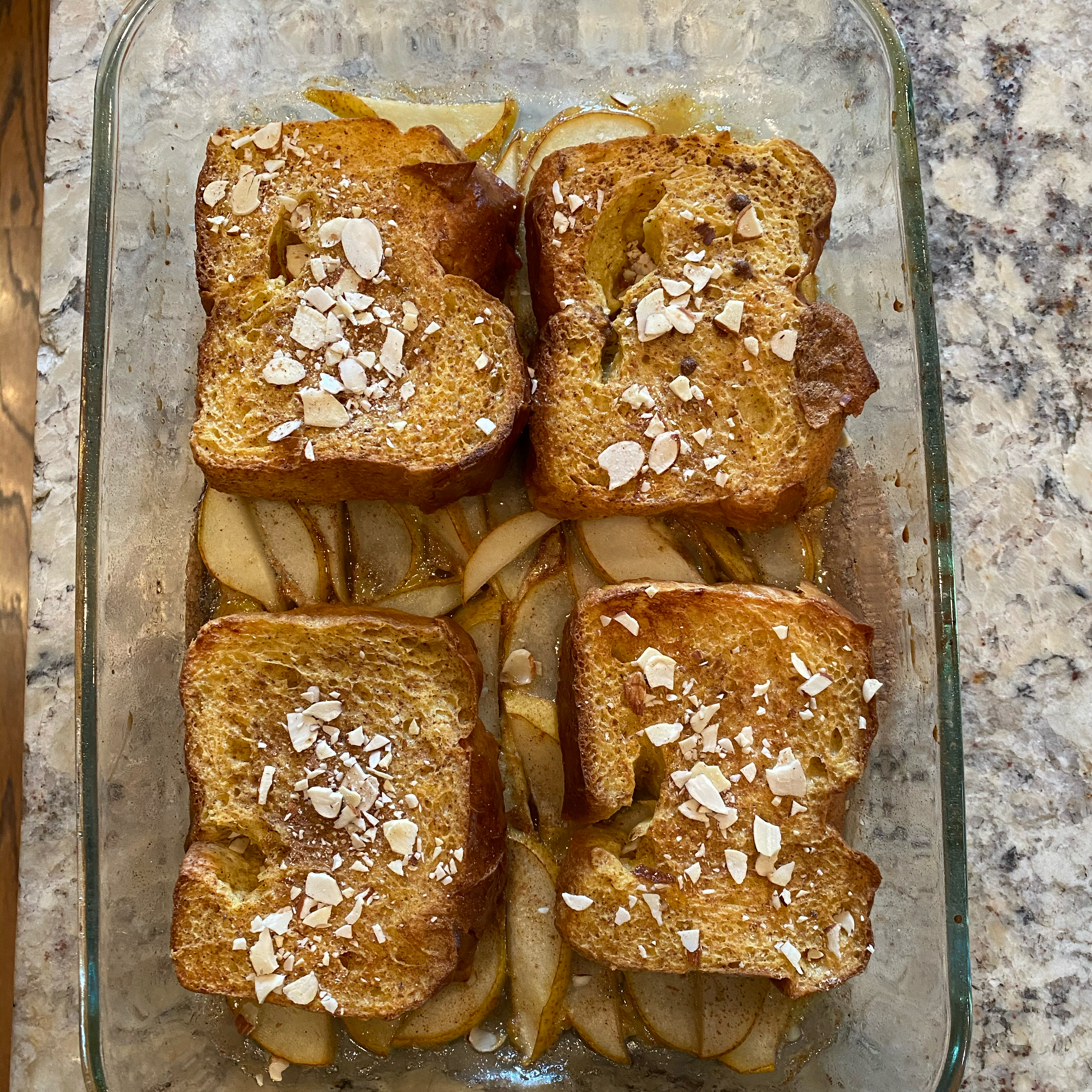 Made-Over French Toast with Spiced Pears 