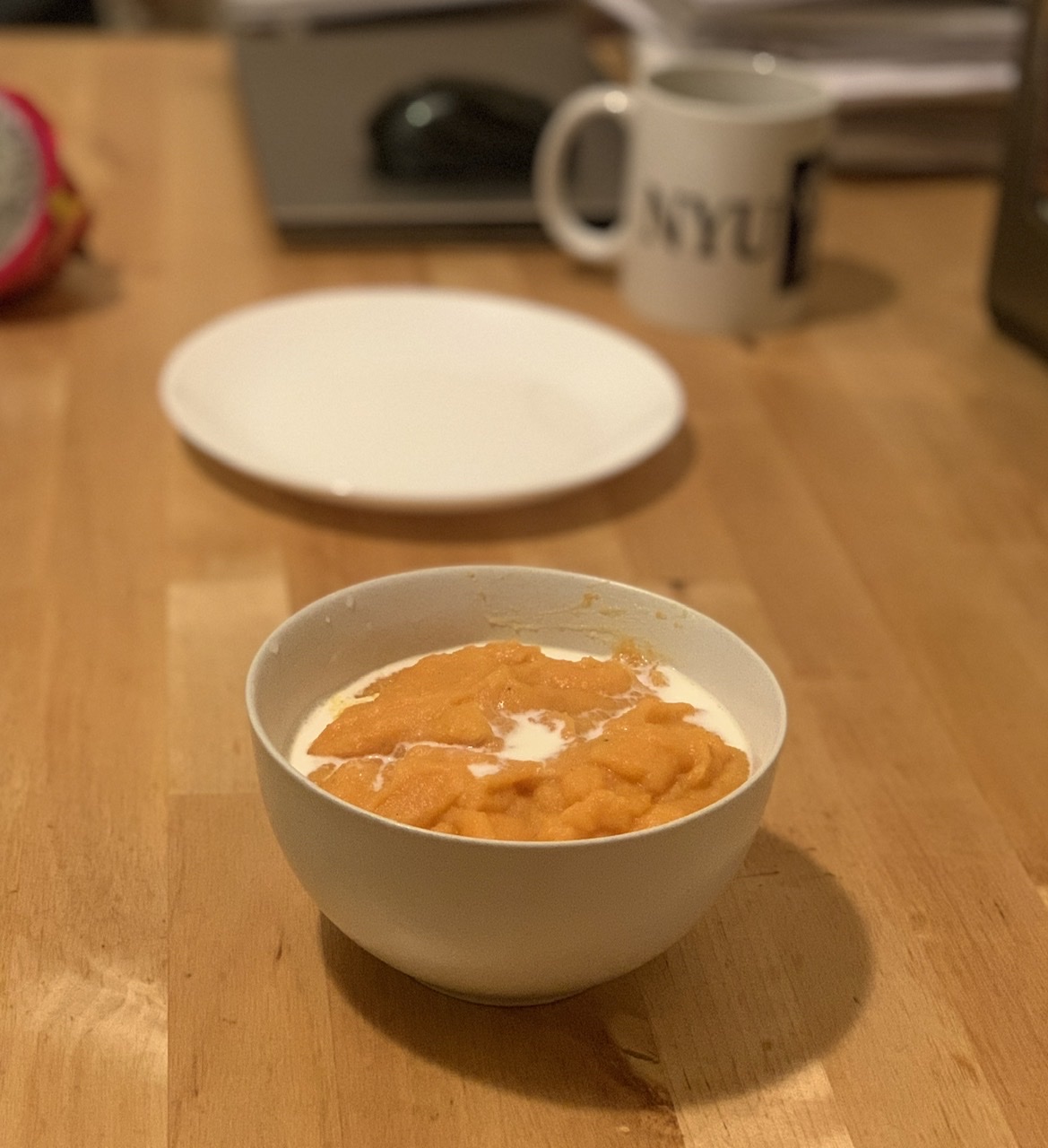 Carrot Soup with Potatoes and Cream 