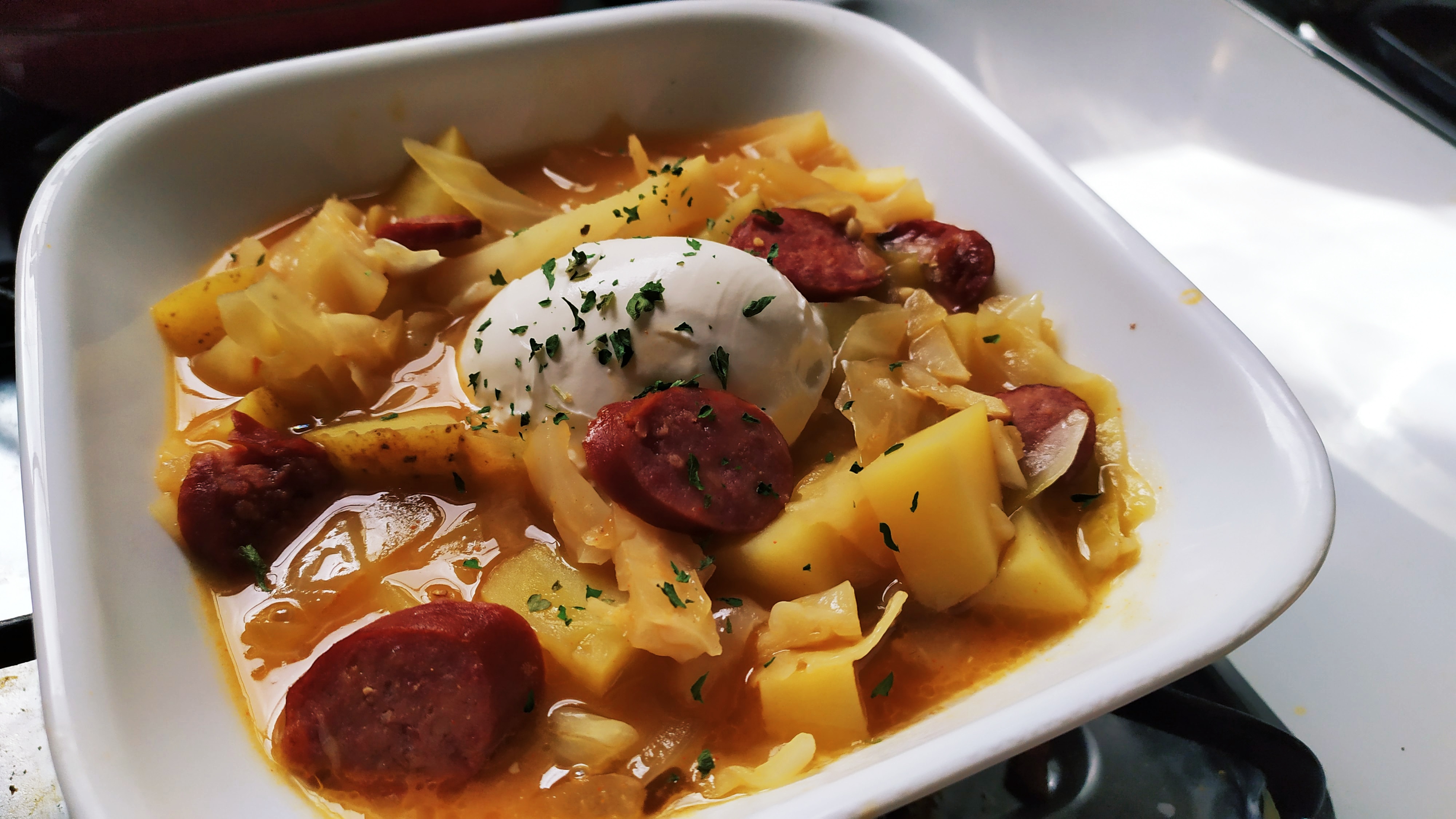 Hungarian Potato and Sausage Soup 