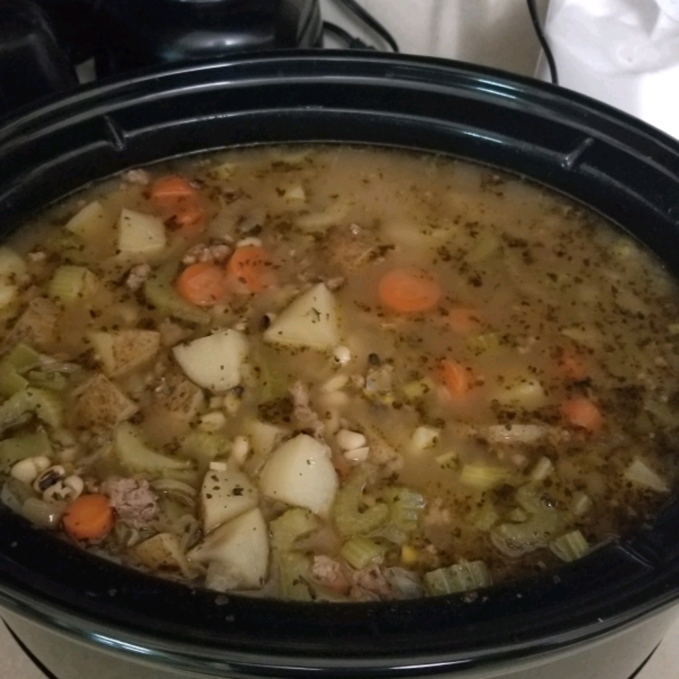 Slow Cooker Black-Eyed Pea and Sausage Soup Papa Don