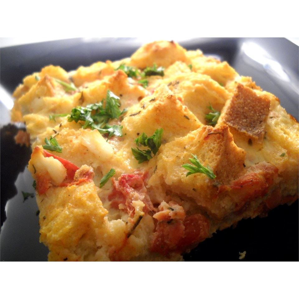 Oven Baked Omelet with Feta and Tomatoes 