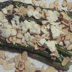 Asparagus with Gorgonzola and Roasted Walnuts 