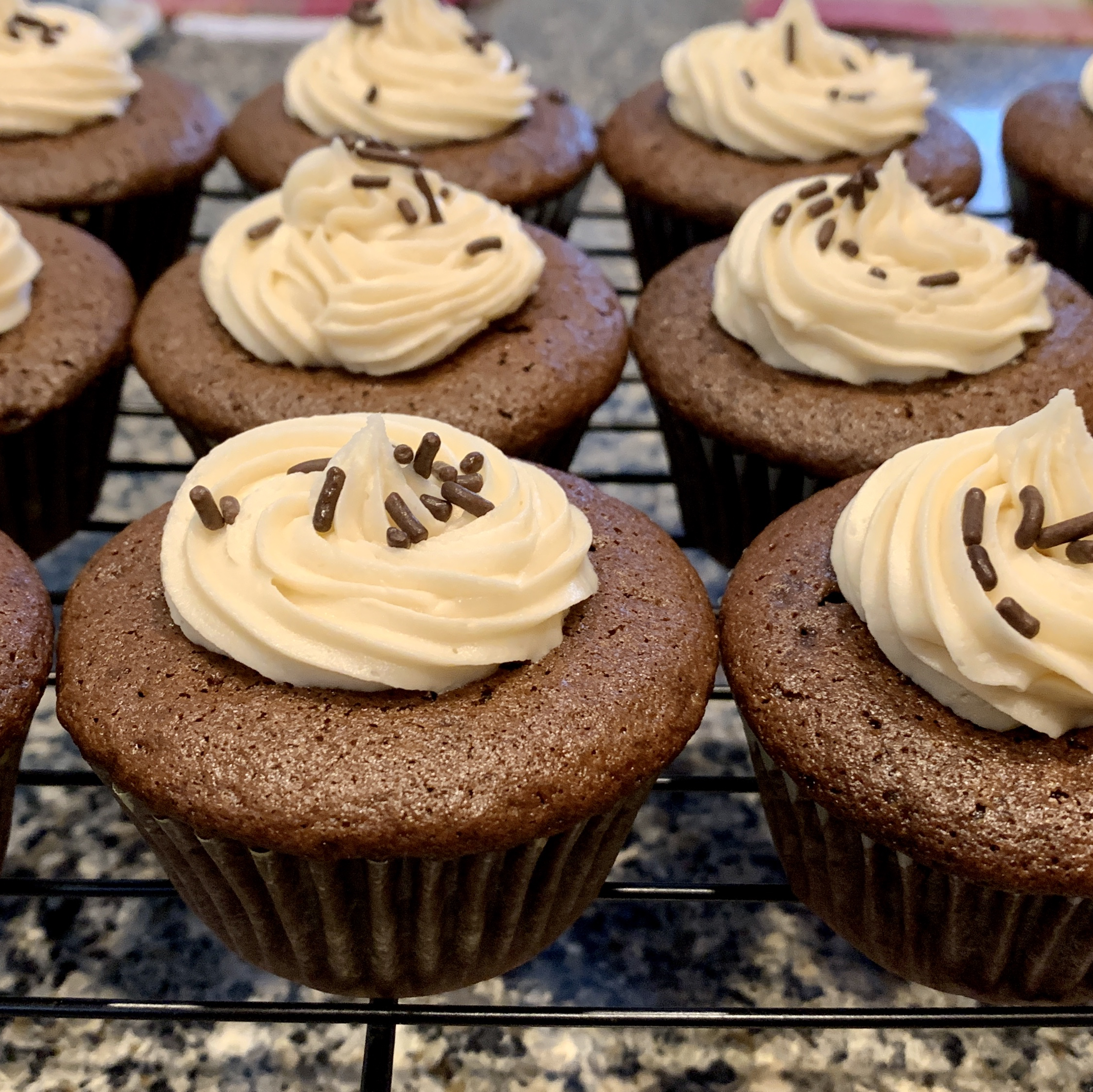 Chocolate Beer Cupcakes With Whiskey Filling And Irish Cream Icing Holly