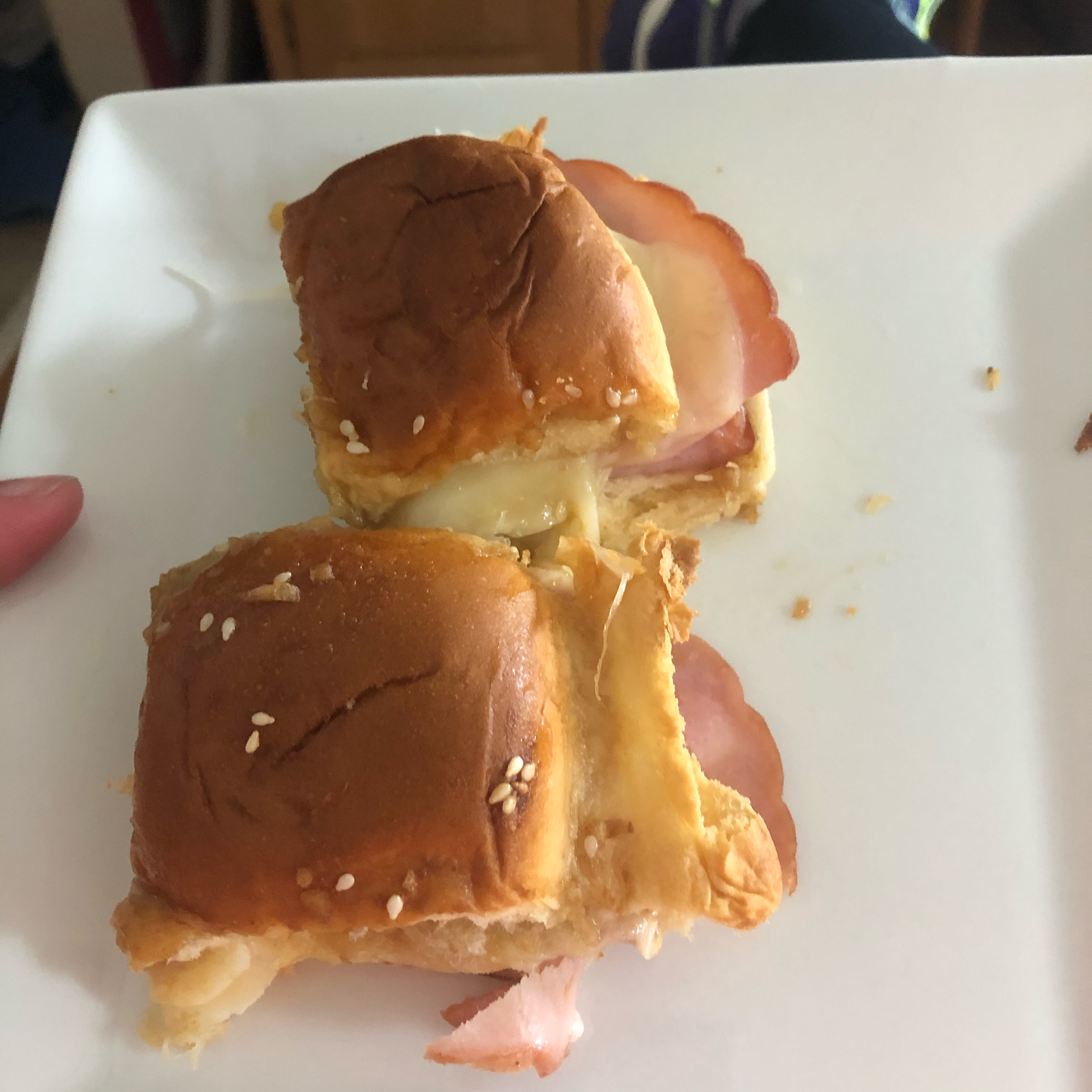 Baked Ham and Cheese Sliders 