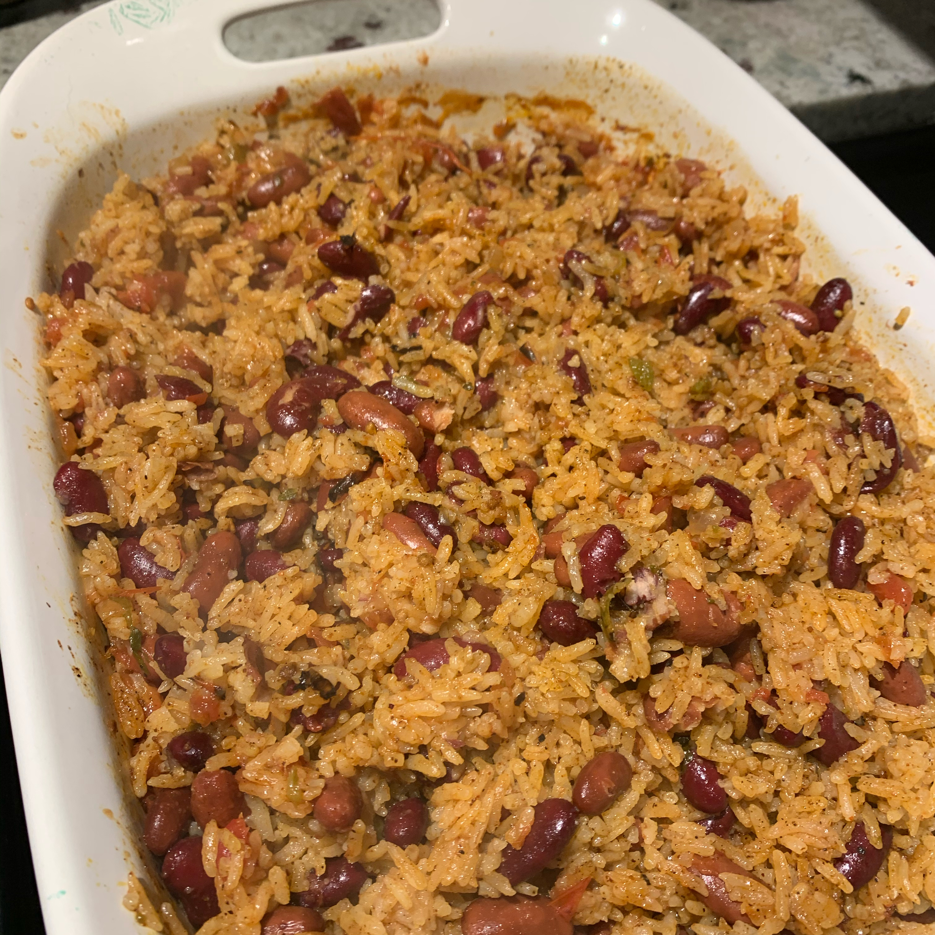 The Best Baked Rice and Beans 