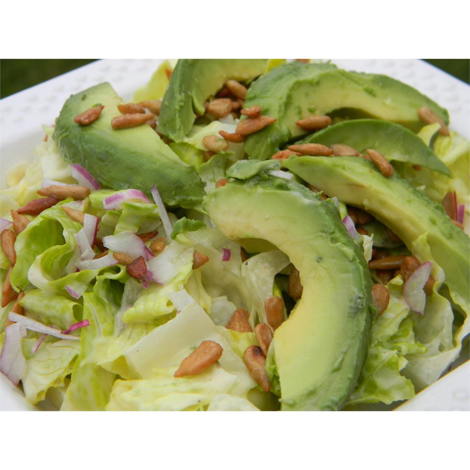 Lettuce, Avocado and Sunflower Seed Salad 