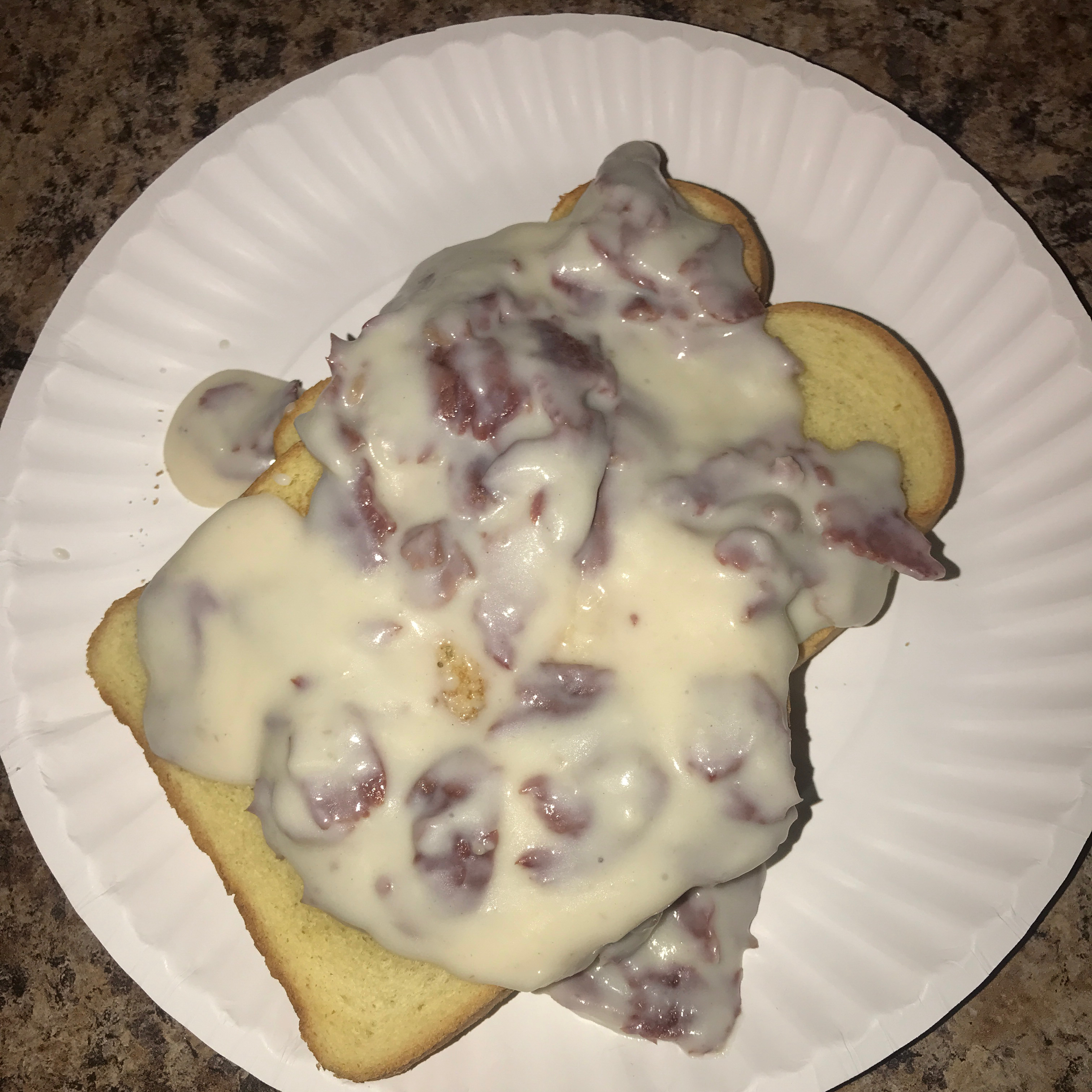 Creamed Chipped Beef on Toast 