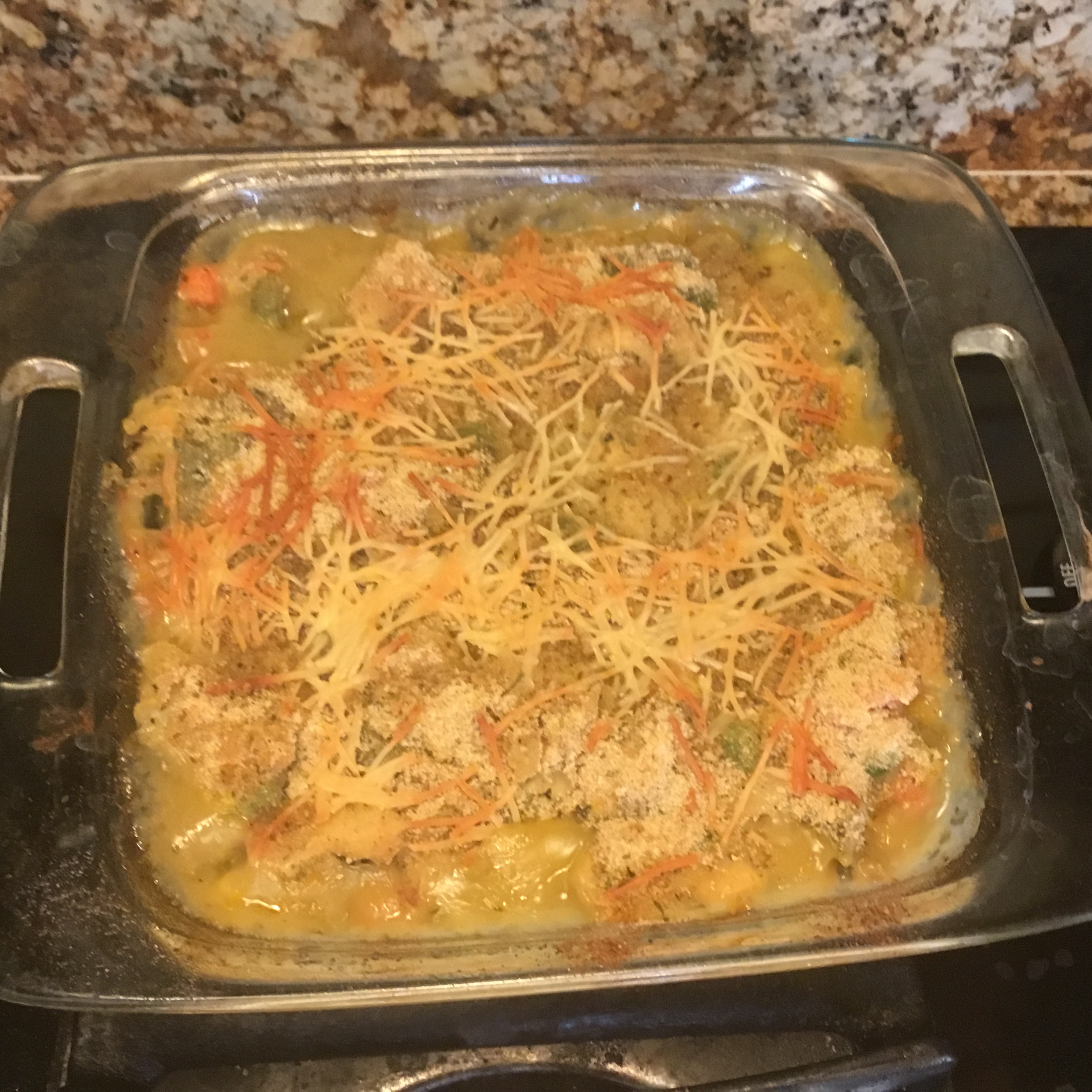 Chicken and Pasta Casserole with Mixed Vegetables 