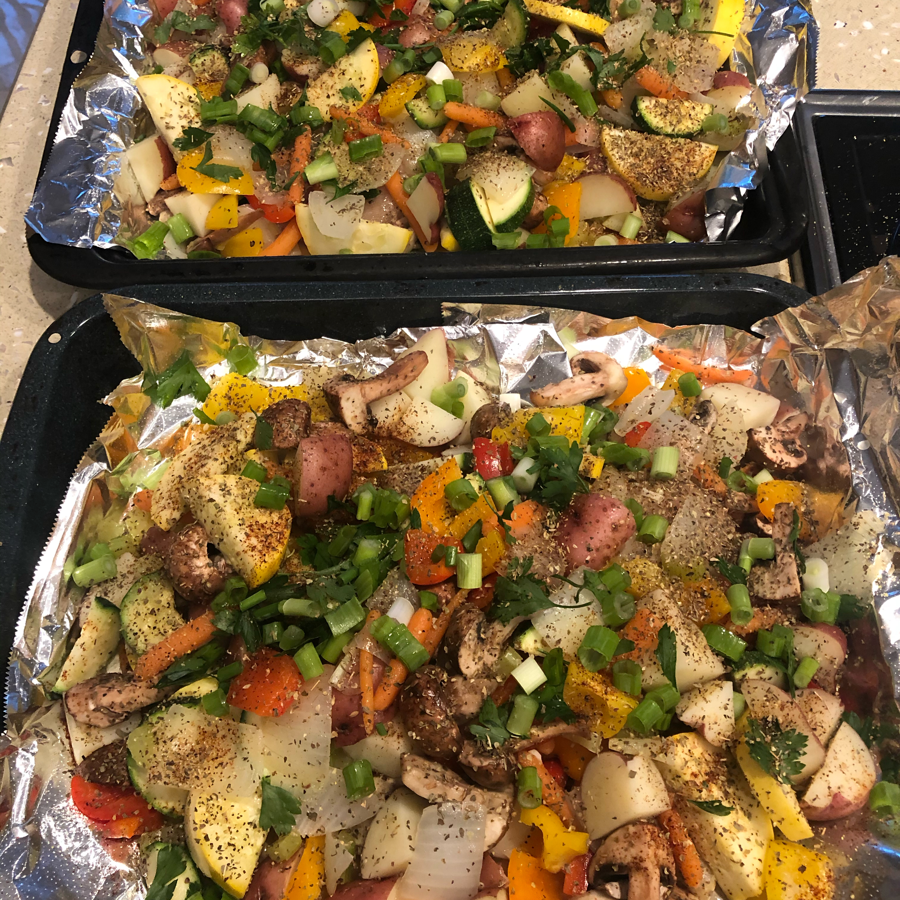 Baked Chicken Breasts and Vegetables 