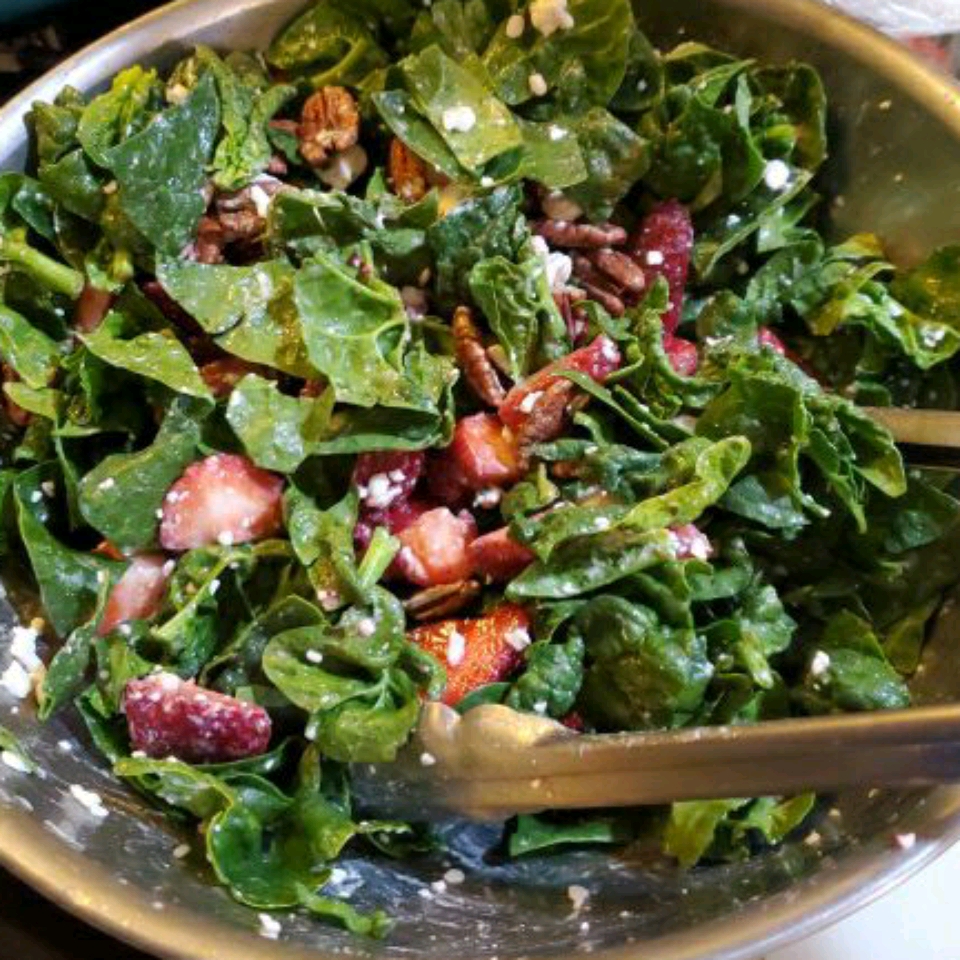 Strawberry and Spinach Salad with Honey Balsamic Vinaigrette Stephanie Schrum