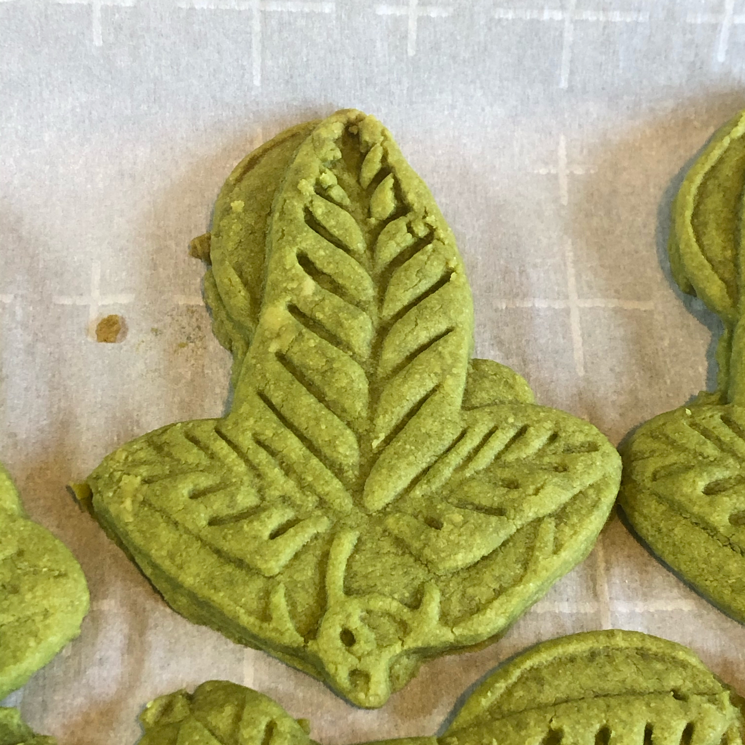 Green Tea Shortbread Cookies 