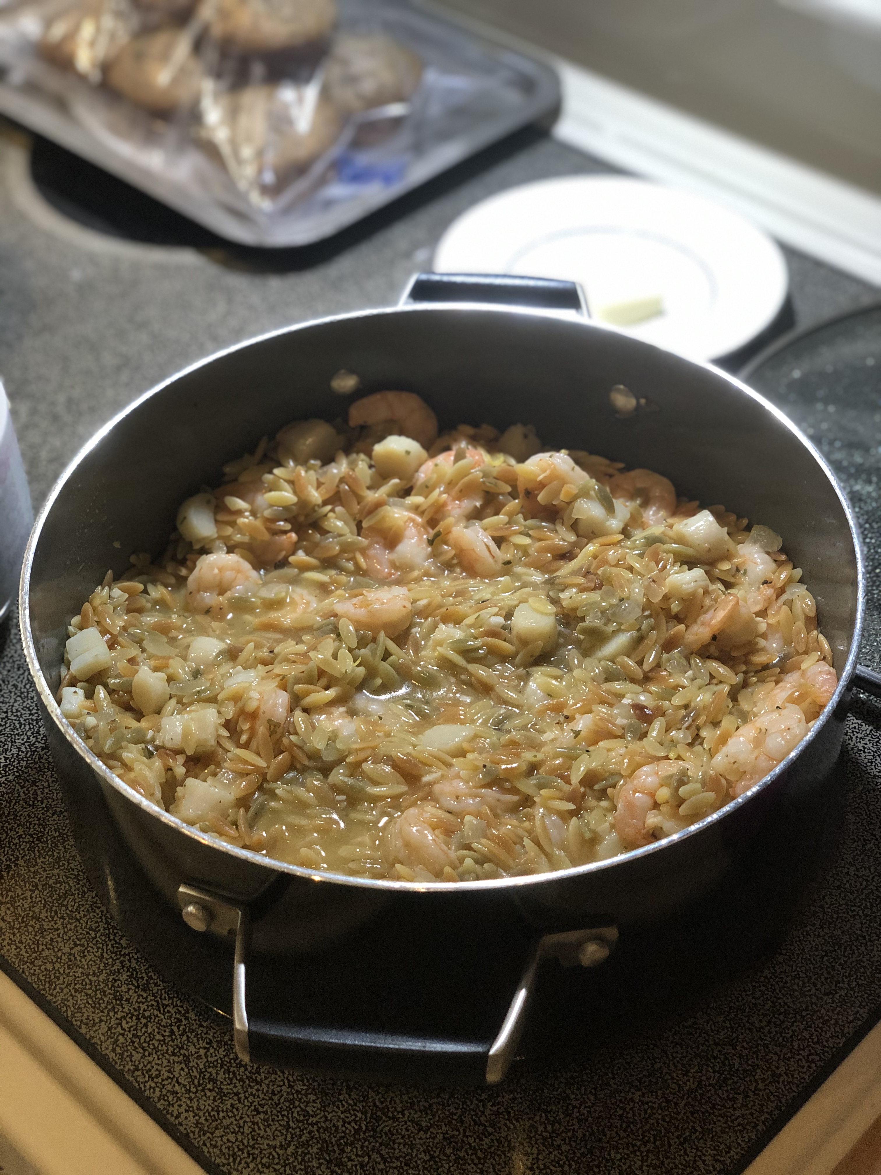 One-Pot Shrimp Scampi Orzo 