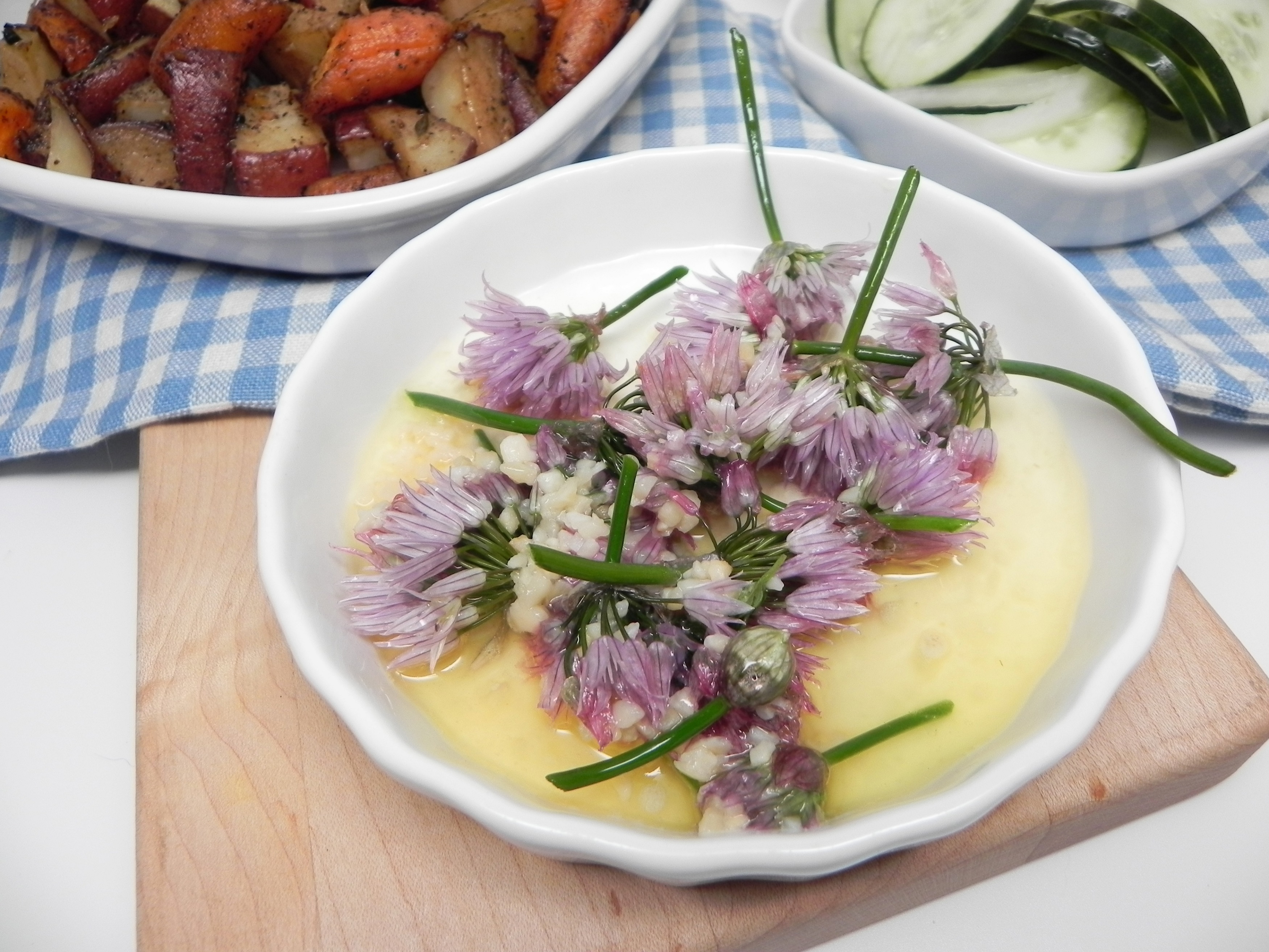 Pan-Fried Chive Flowers 