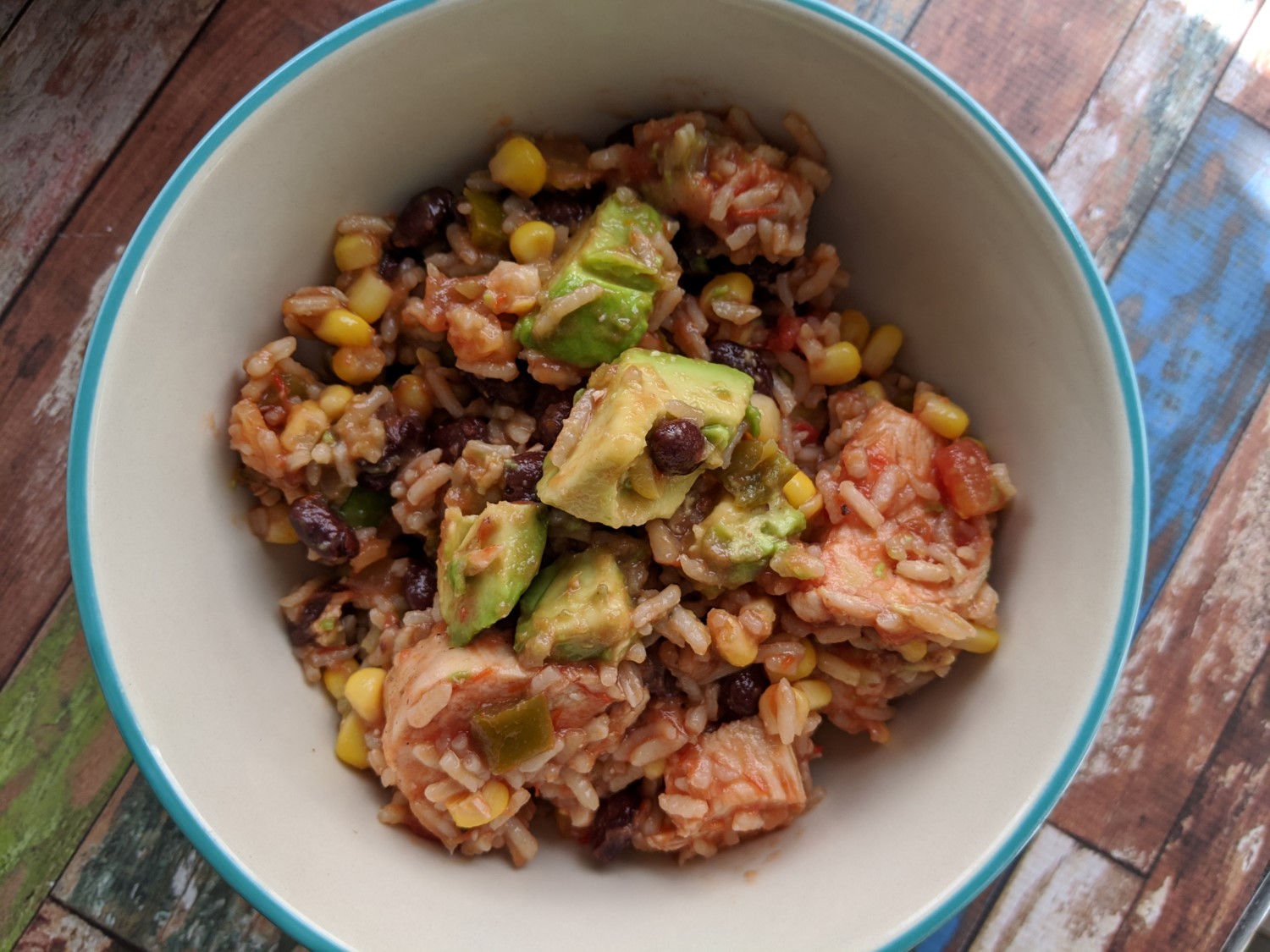 Mexican Chicken and Rice Salad 