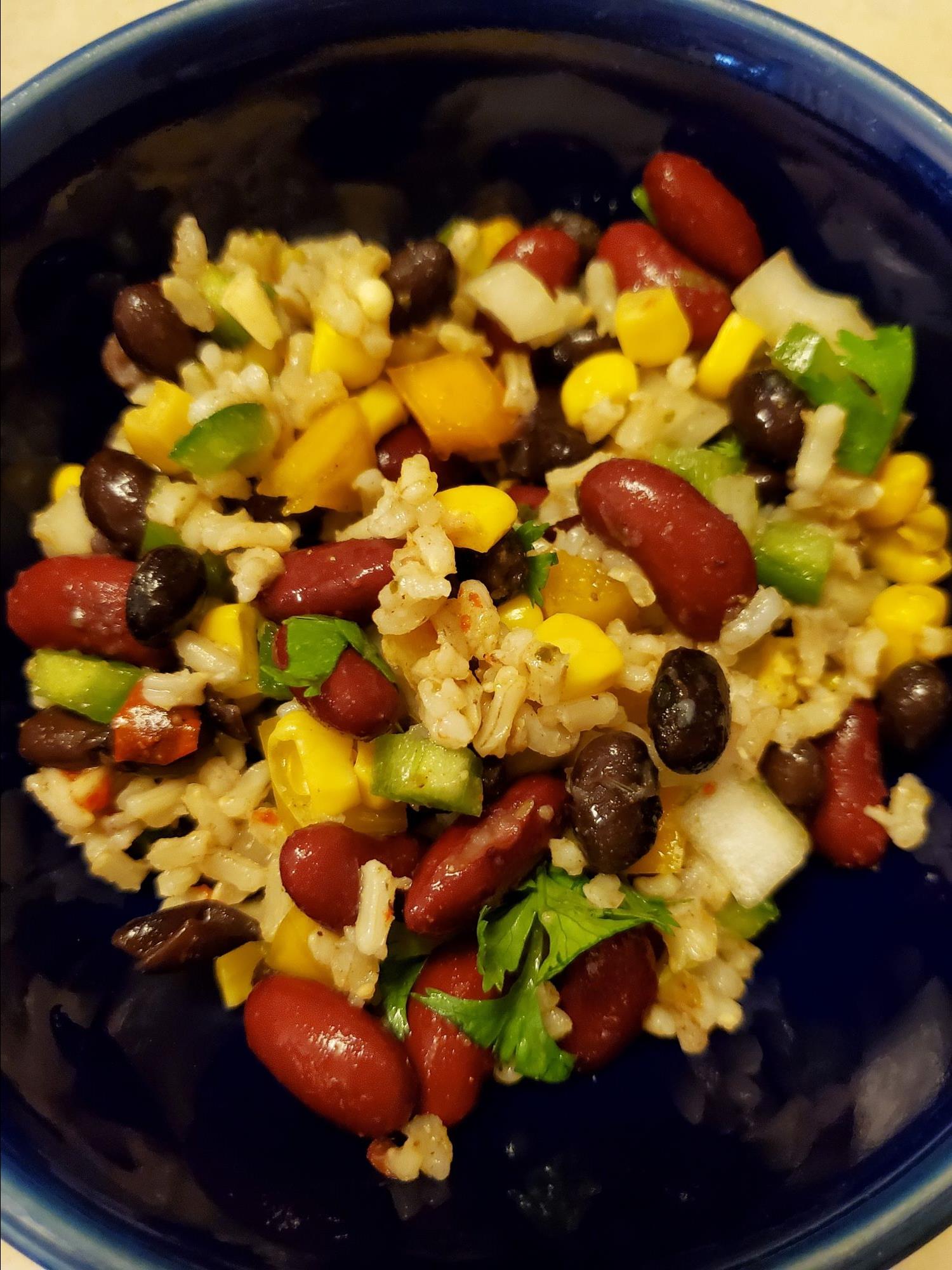 Mexican Bean and Rice Salad 
