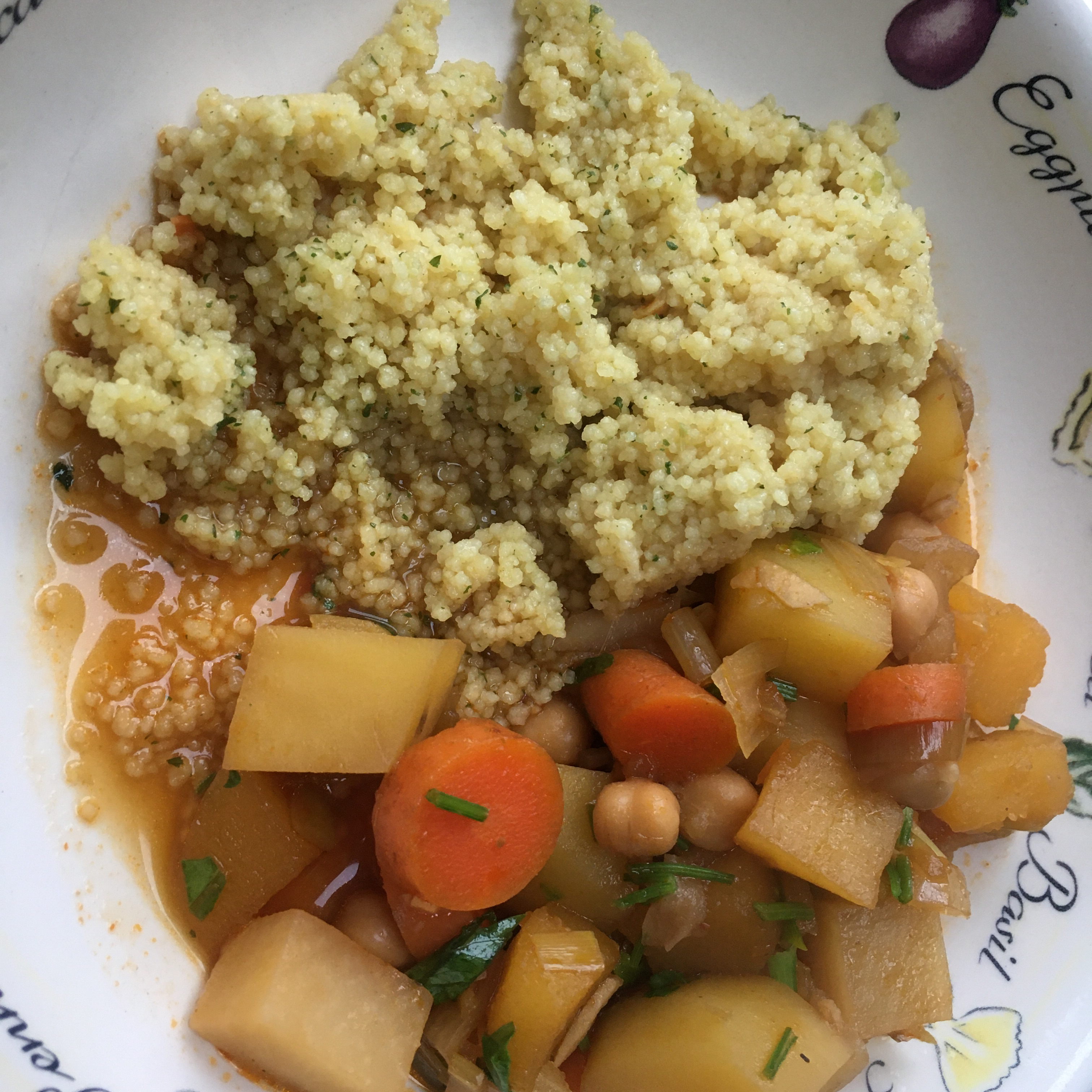Moroccan Vegetable Stew with Couscous 