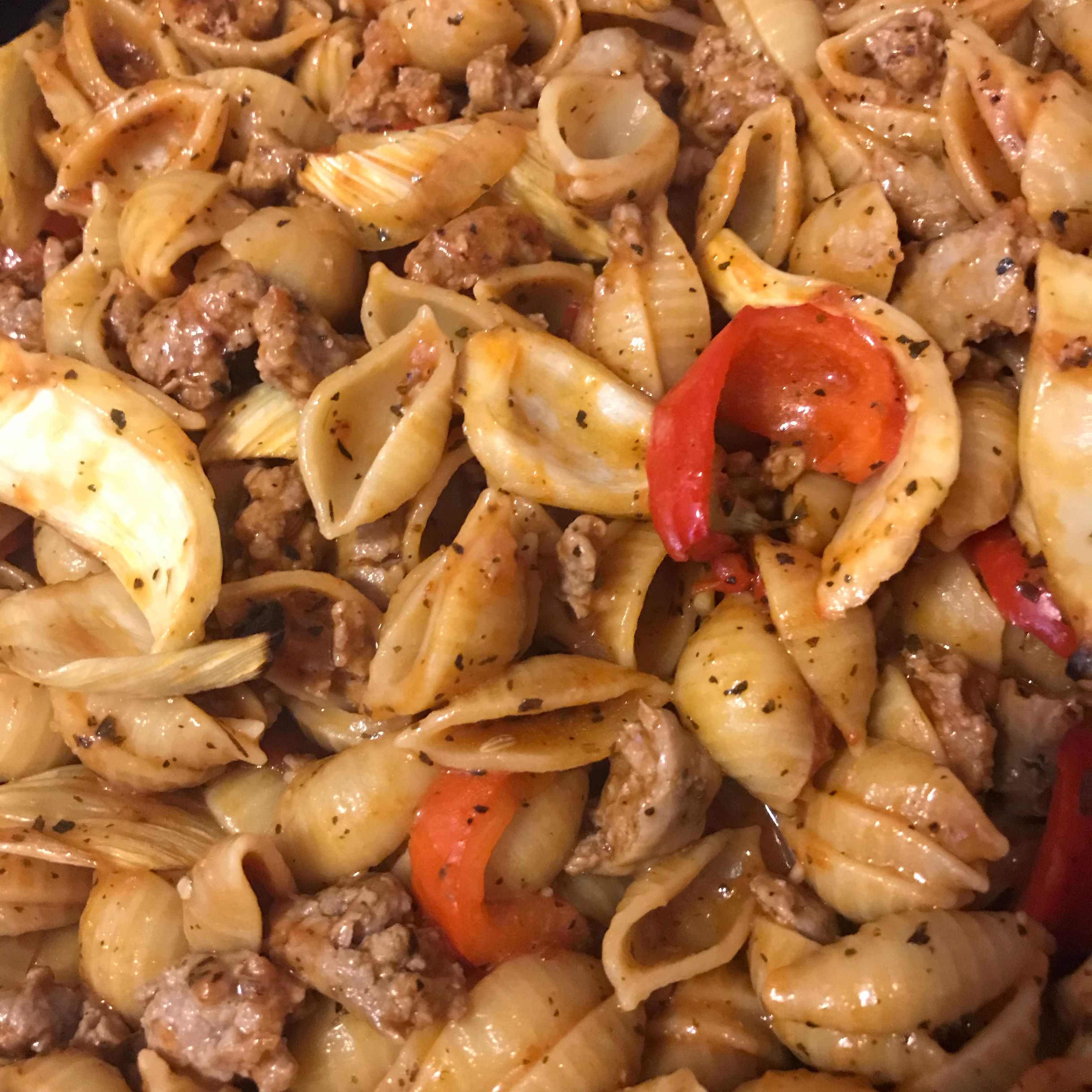Orecchiette with Fennel, Sausage, and Sweet Peppers 