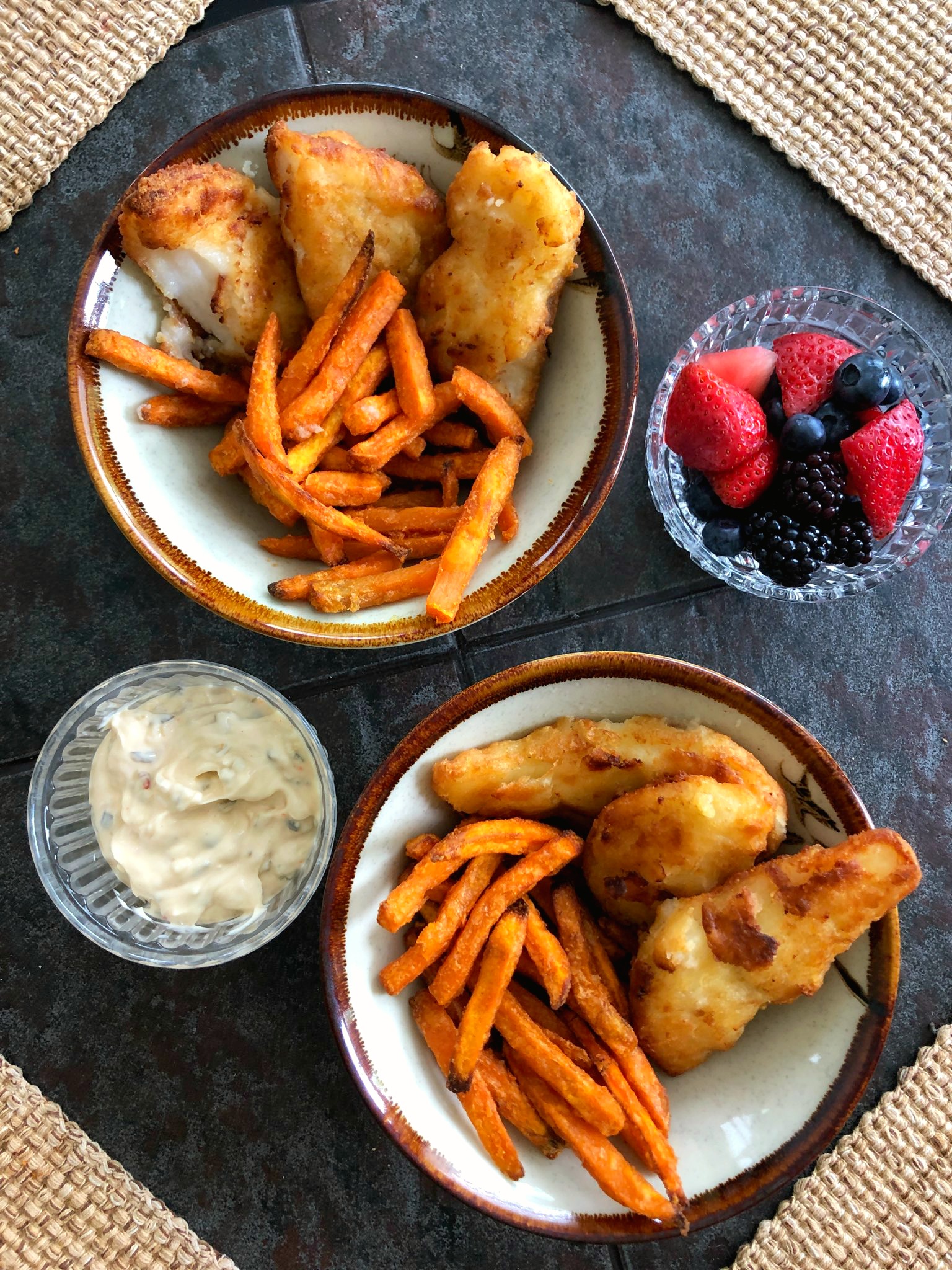 Air Fryer Fish and Sweet Potato Chips Diana71