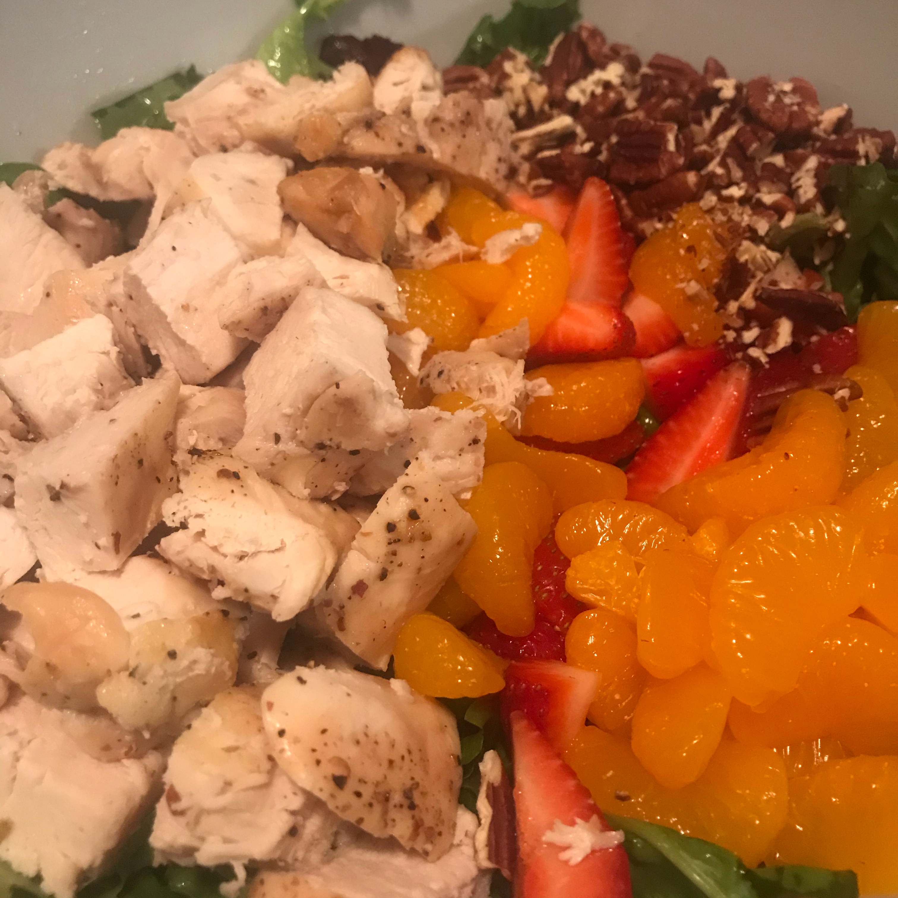 Grilled Chicken Salad with Seasonal Fruit Ashley Roe