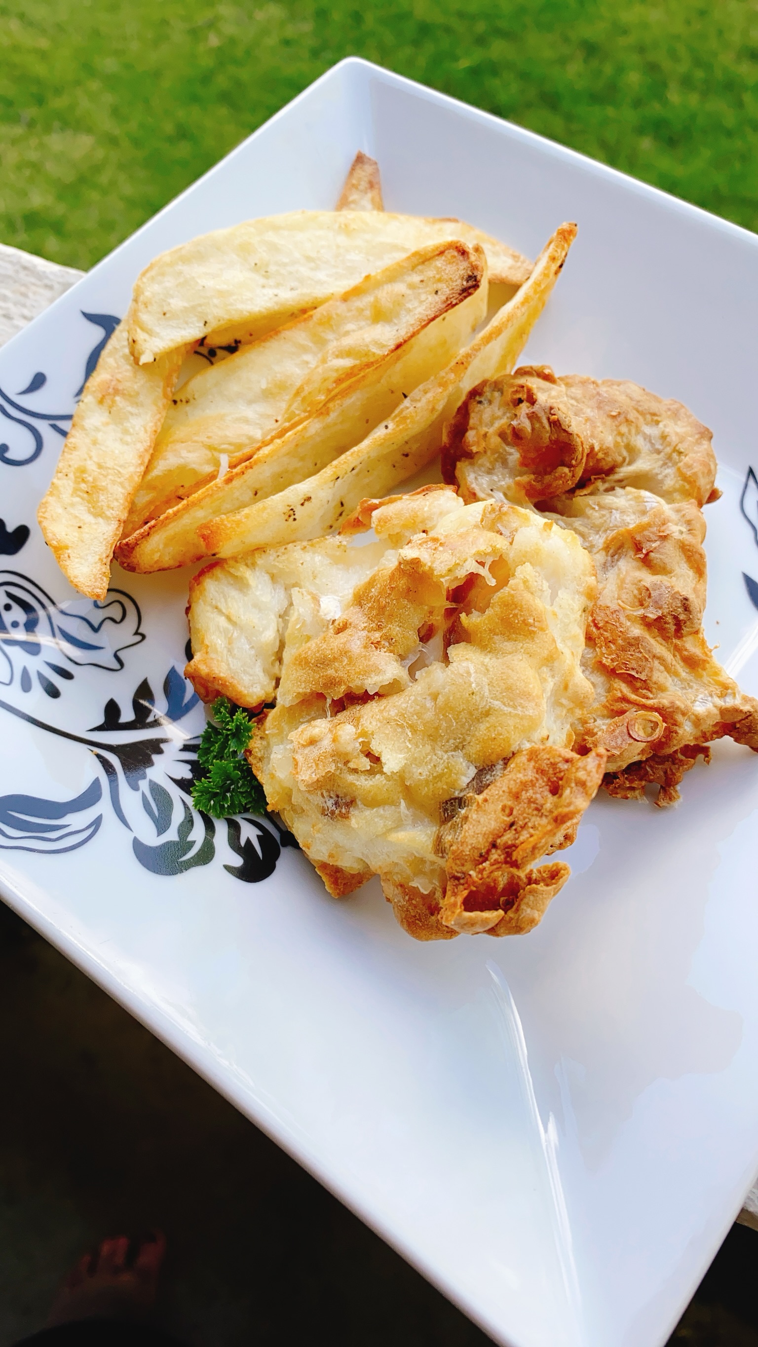 Air Fryer Fish and Chips thedailygourmet