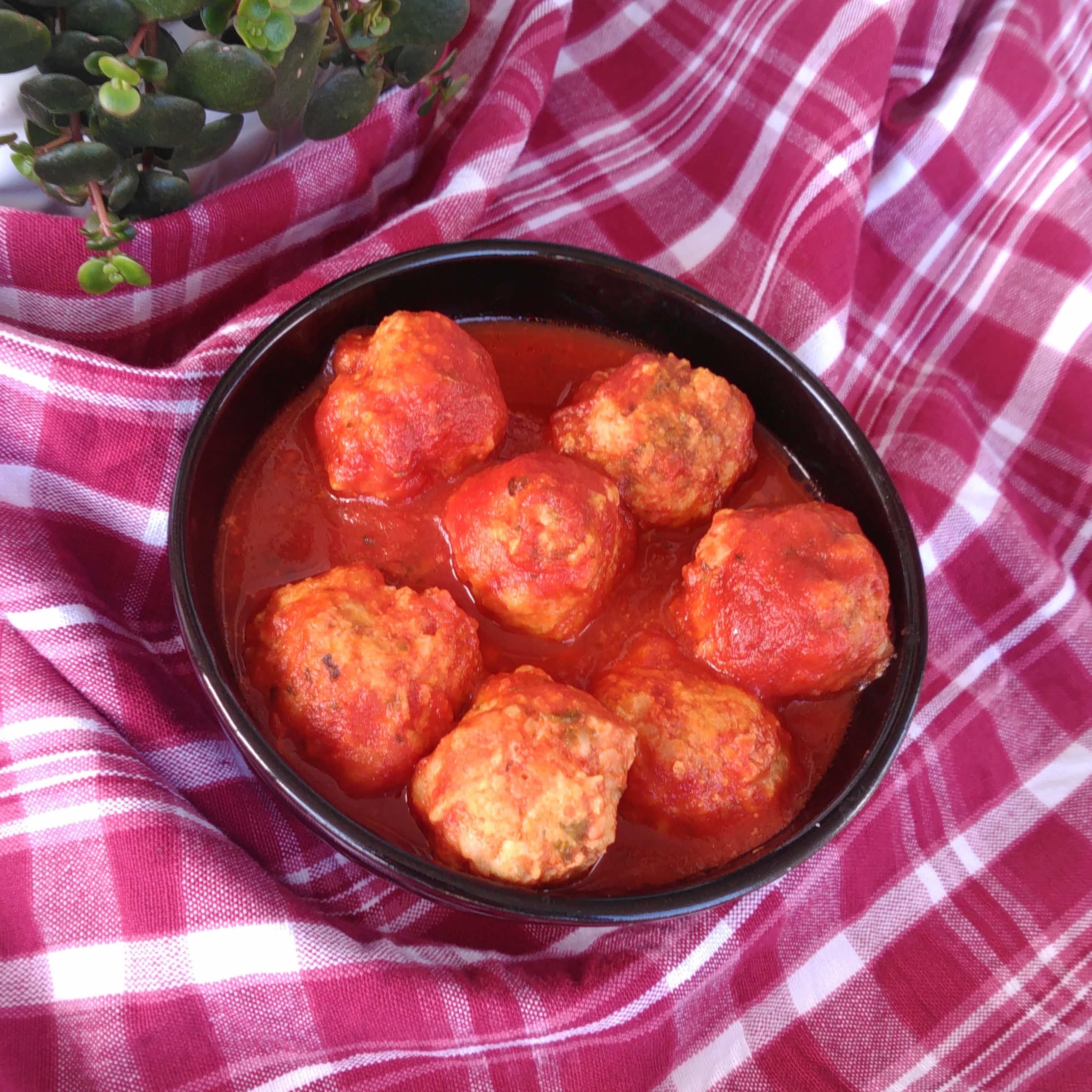 Slow Cooker Chicken Meatballs in Tomato Sauce Bren