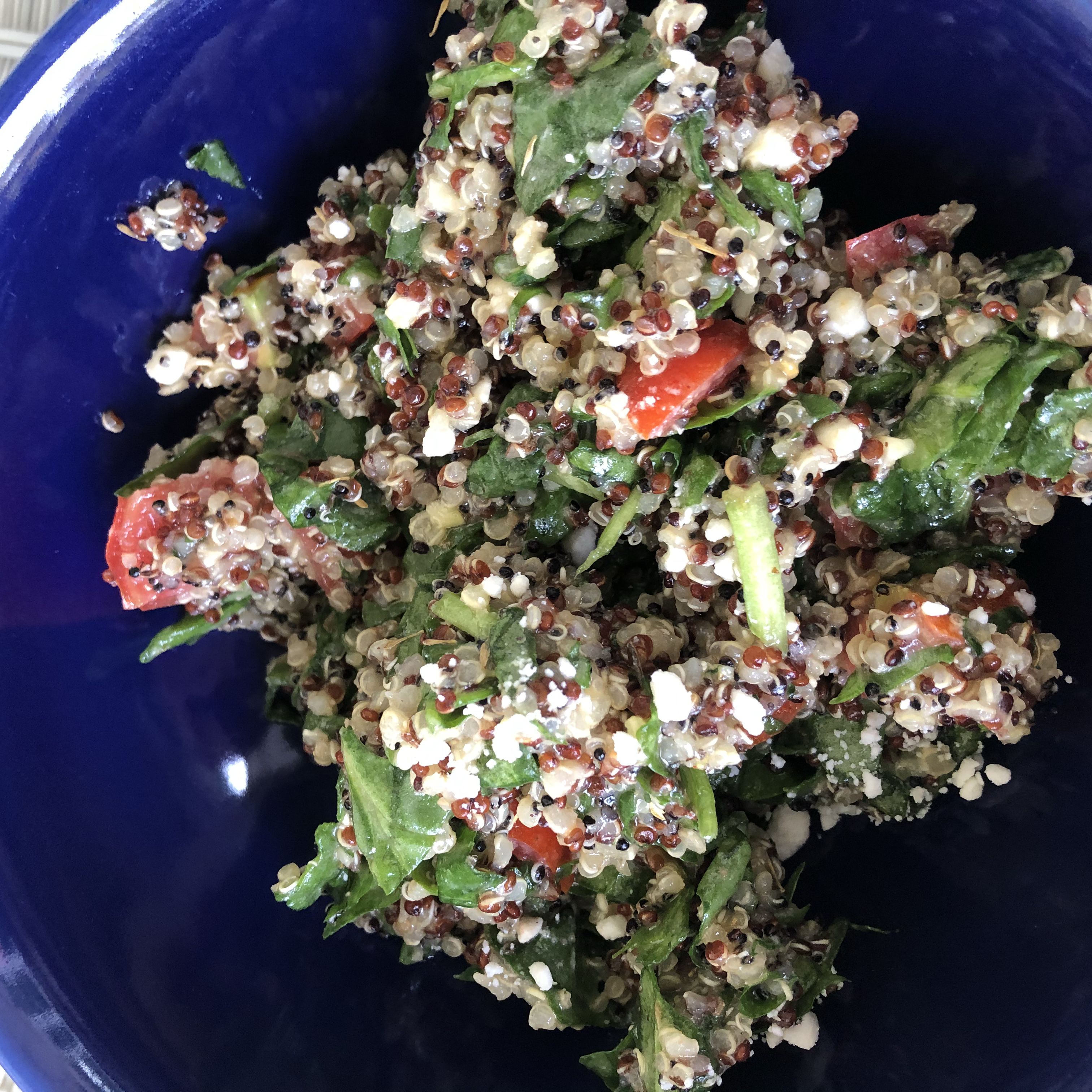 Spinach, Tomato, and Feta Quinoa Salad Susan Phillips Mayo
