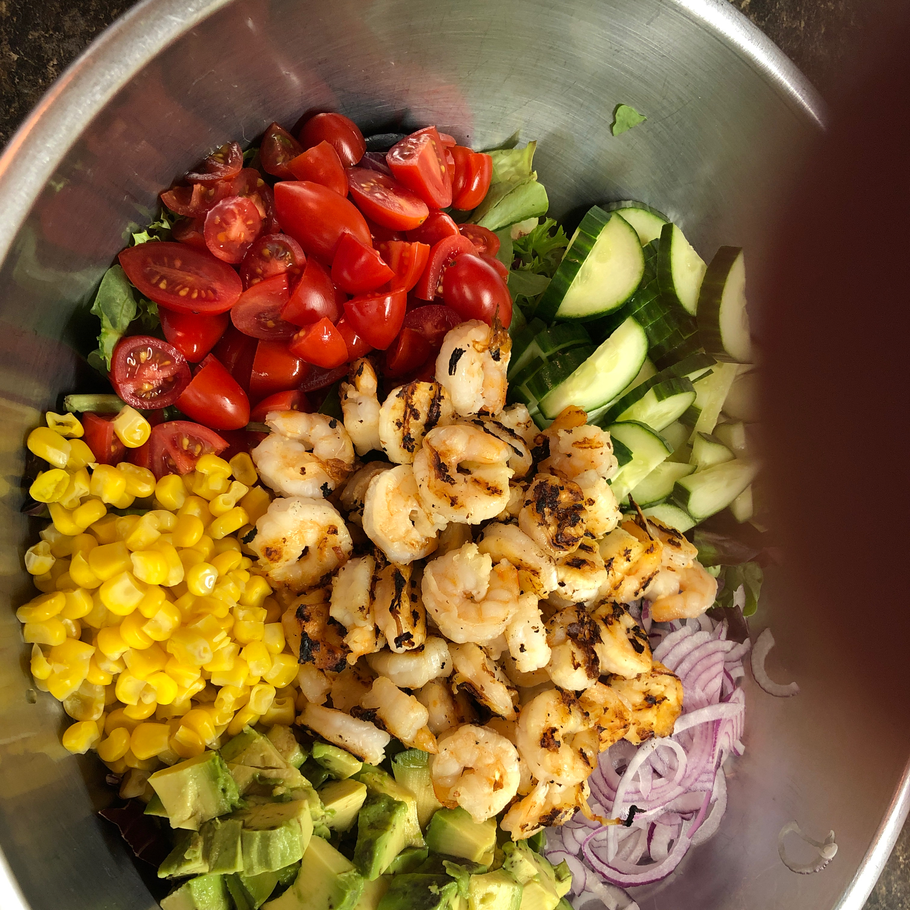 Summer Grilled Shrimp Salad Hutch